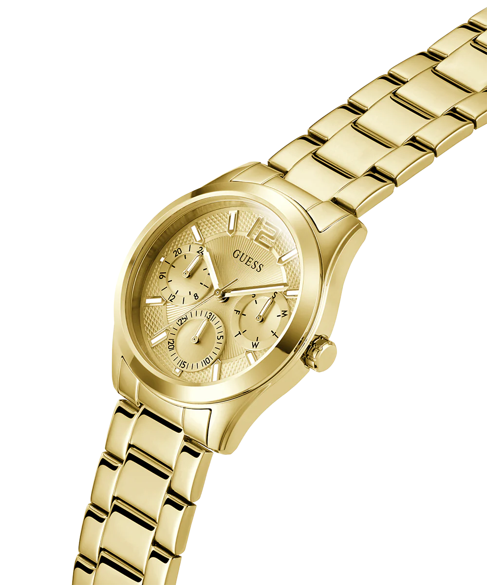 GUESS Ladies Gold Tone Multi-function Watch