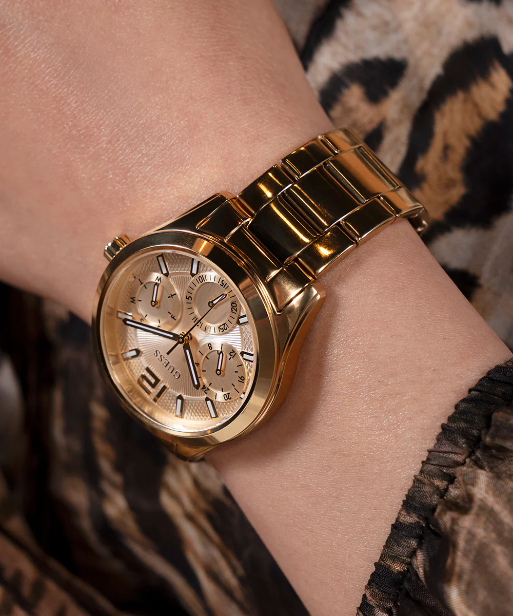GUESS Ladies Gold Tone Multi-function Watch