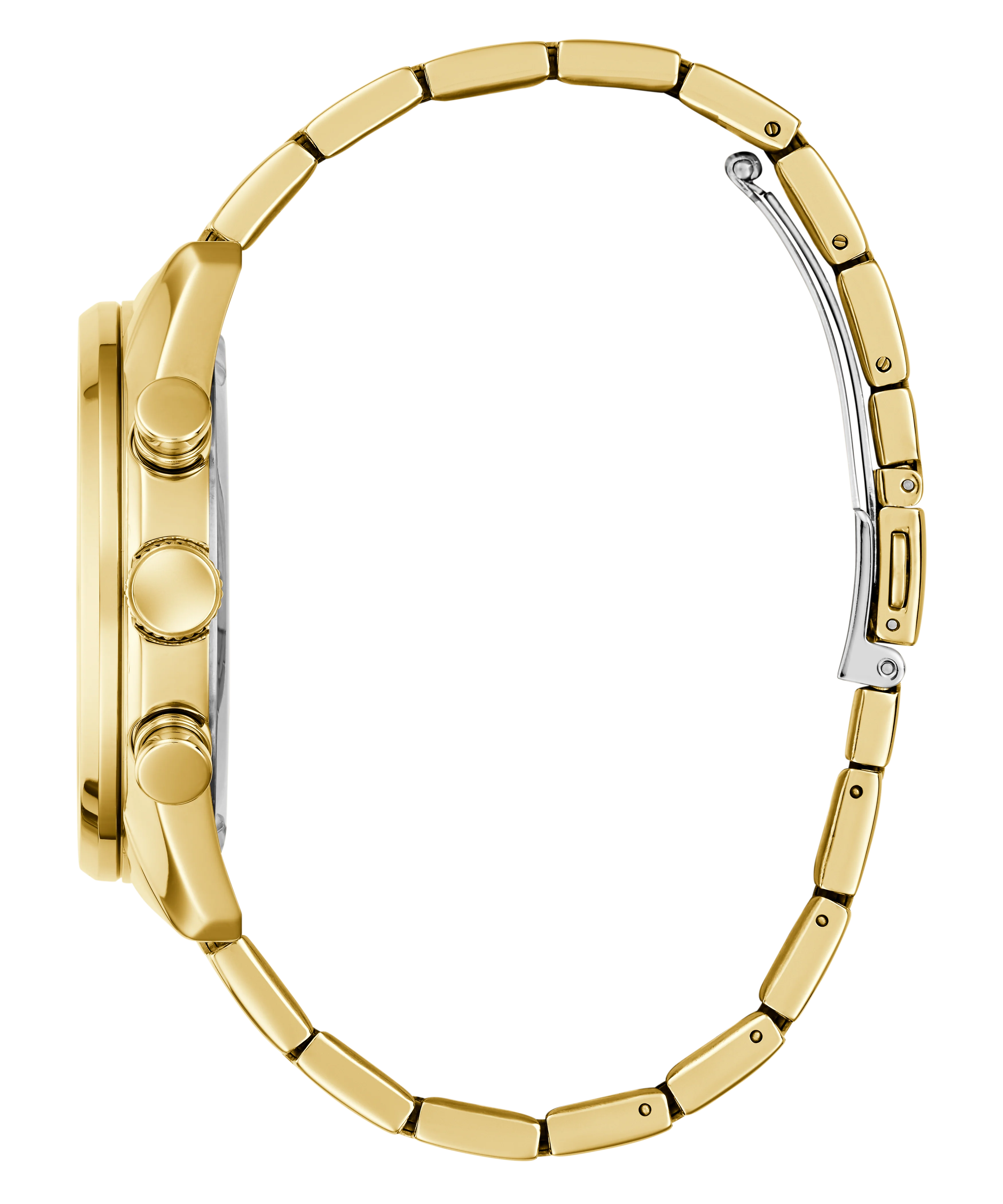 GUESS Mens Gold Tone Multi-function Watch