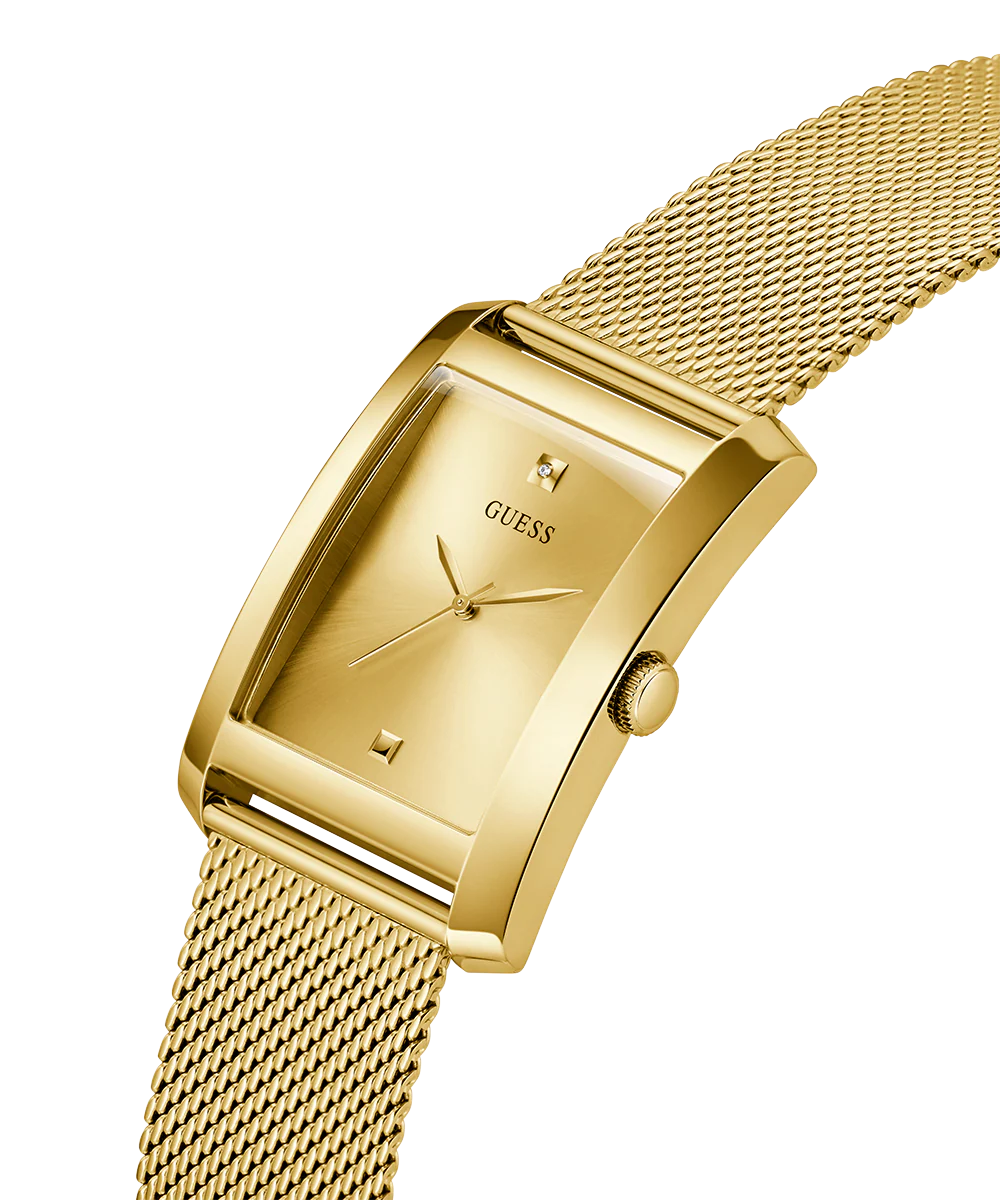 GUESS Mens Gold Tone Analog Watch