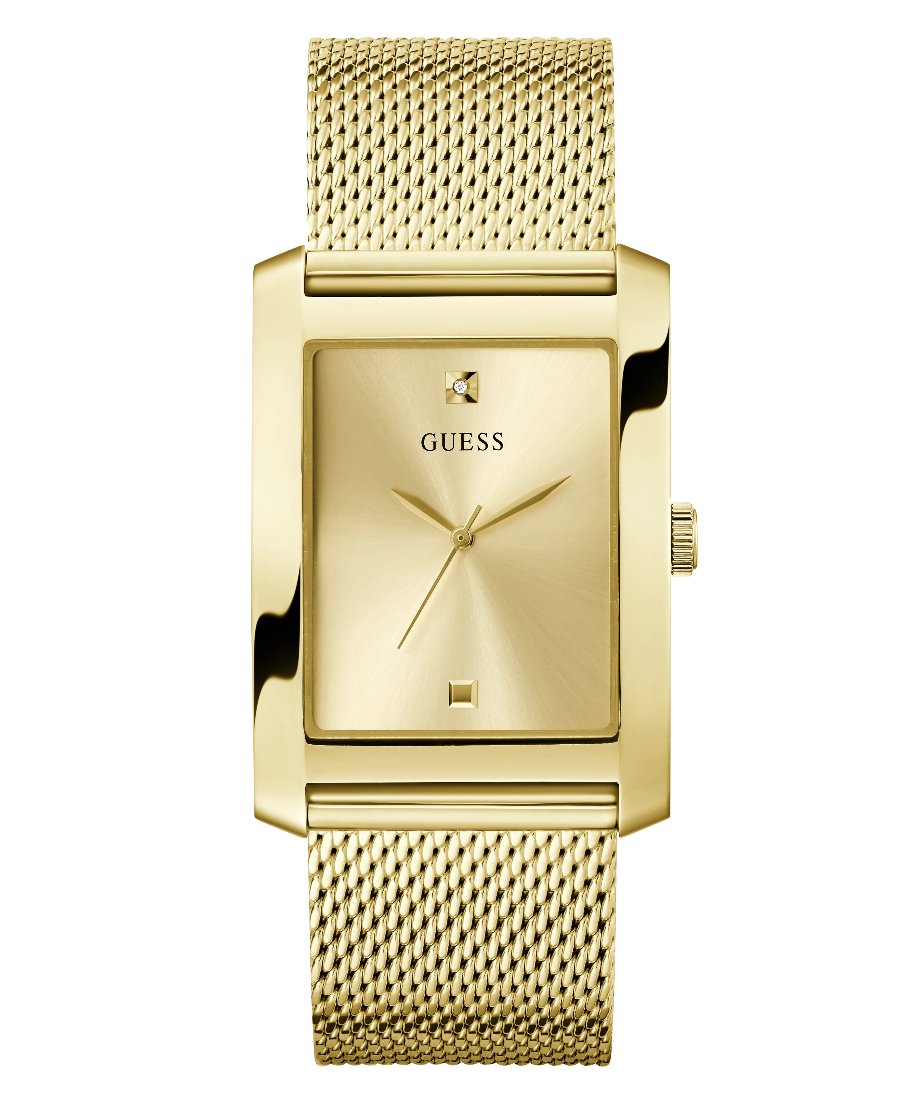 GUESS Mens Gold Tone Analog Watch