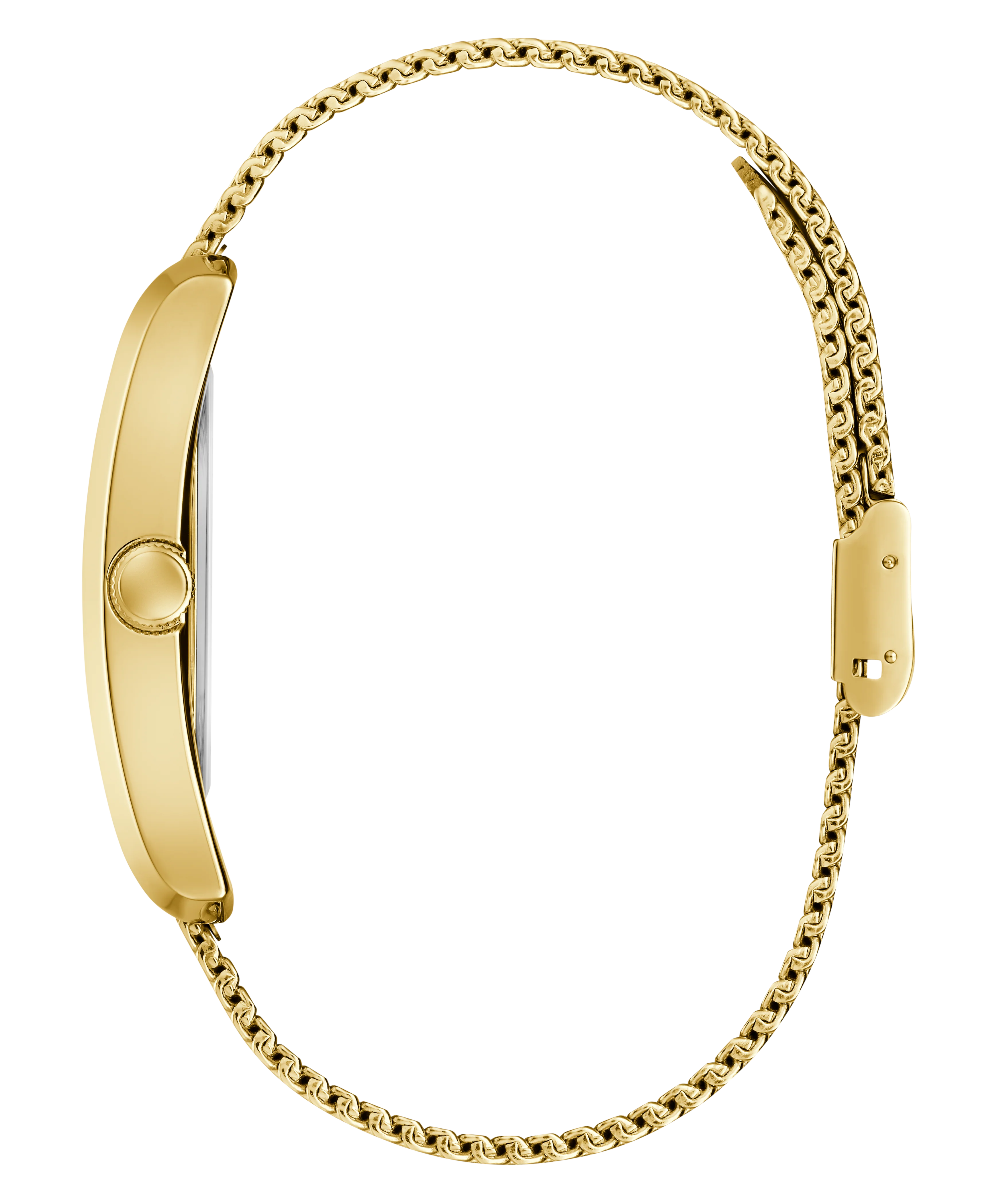 GUESS Mens Gold Tone Analog Watch