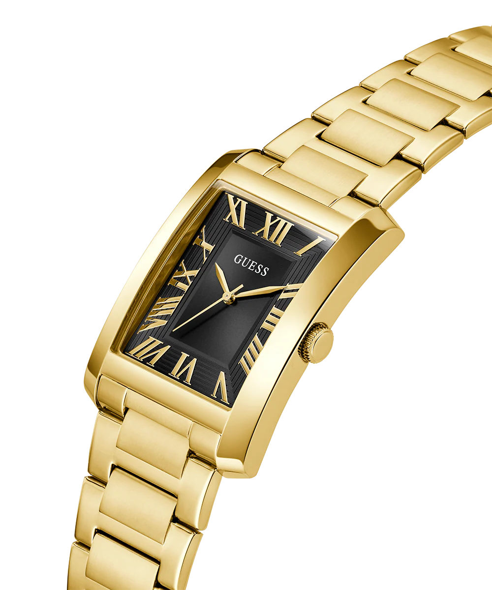 GUESS Mens Gold Tone Analog Watch