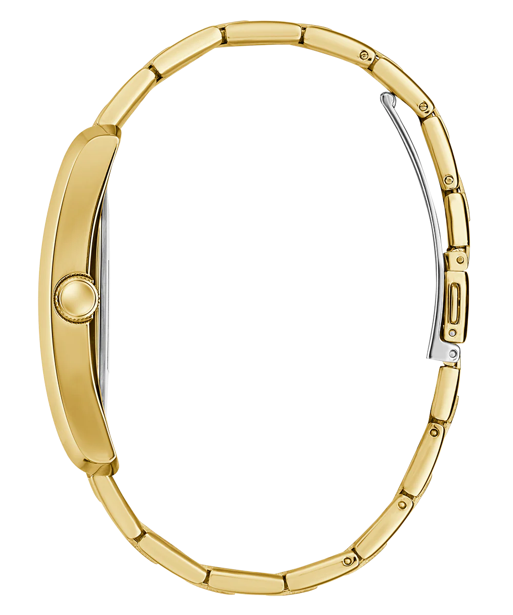 GUESS Mens Gold Tone Analog Watch
