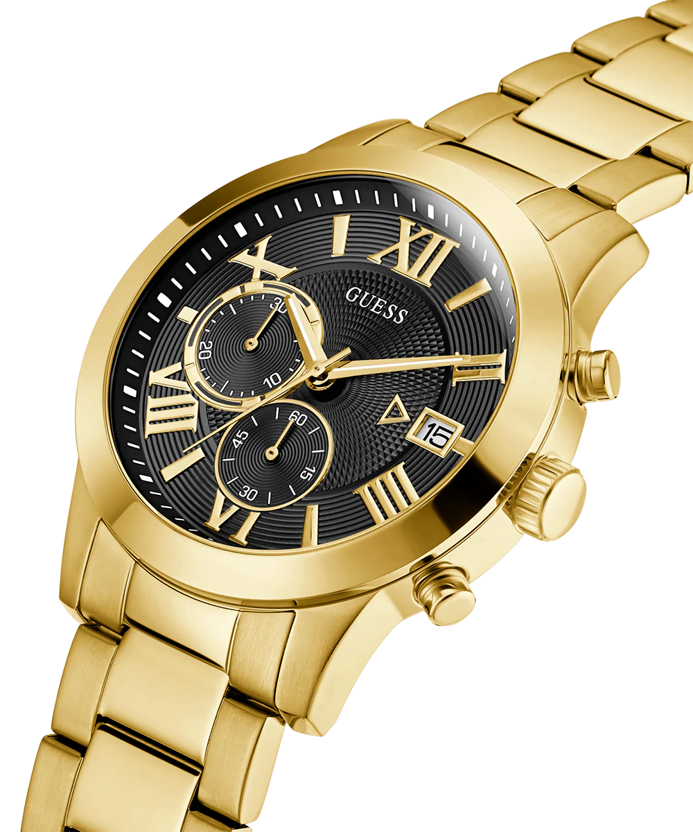 GUESS Mens Gold Tone Chronograph Watch