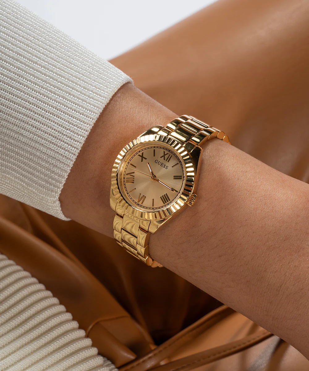 GUESS Mini Luna Ladies Gold Tone Analog Watch
