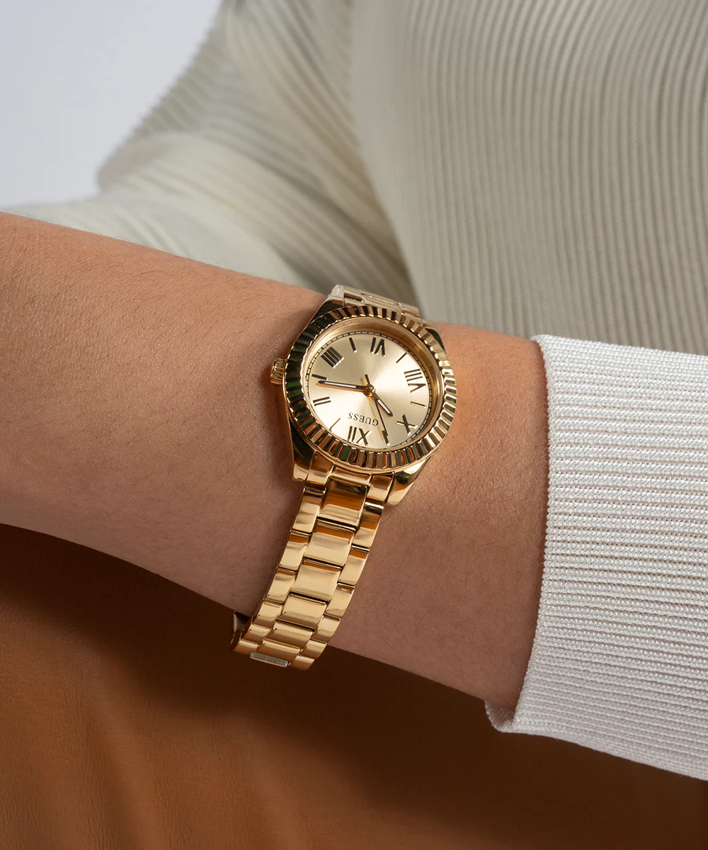 GUESS Mini Luna Ladies Gold Tone Analog Watch