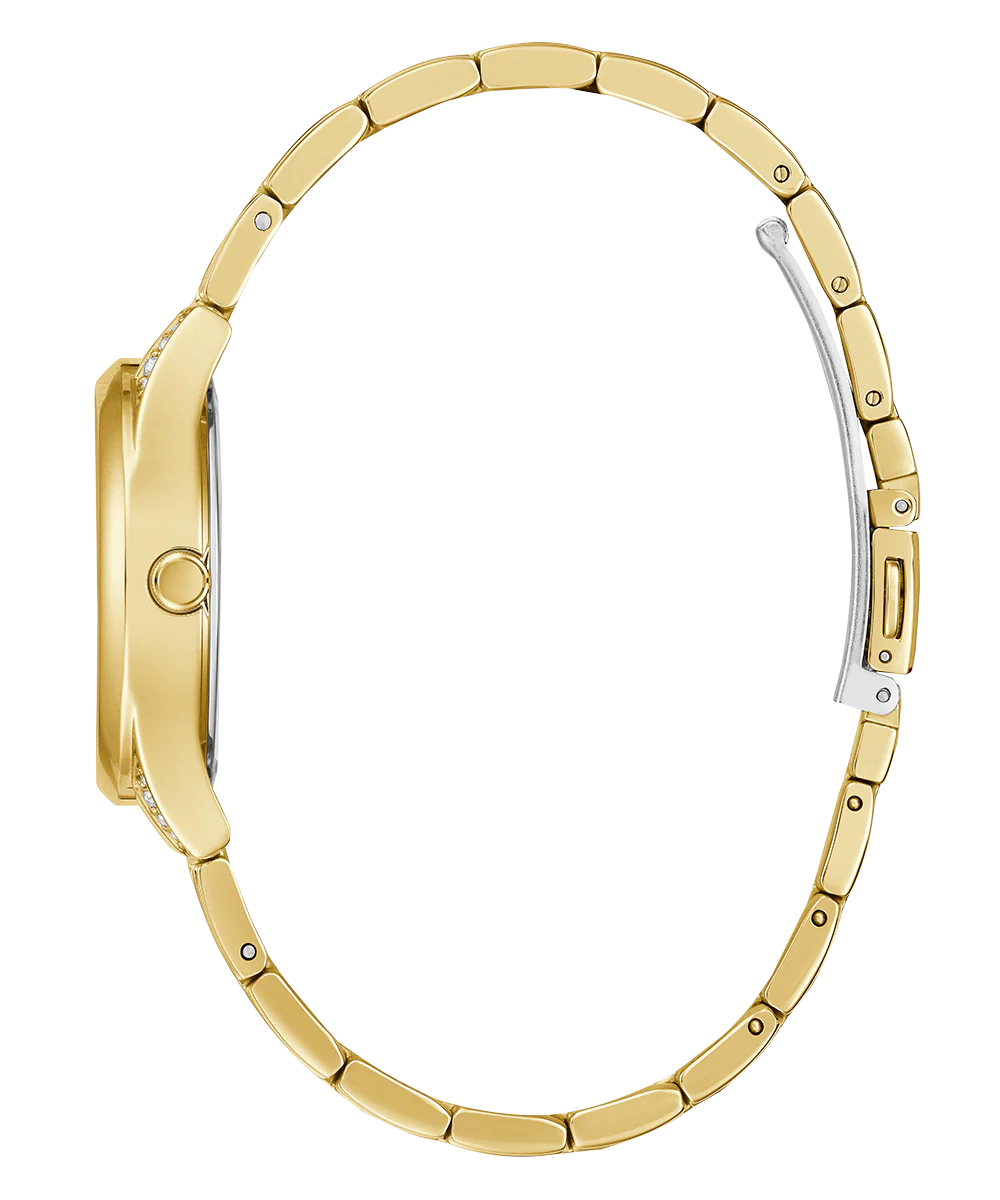 GUESS Ladies Gold Tone Day/Date Watch