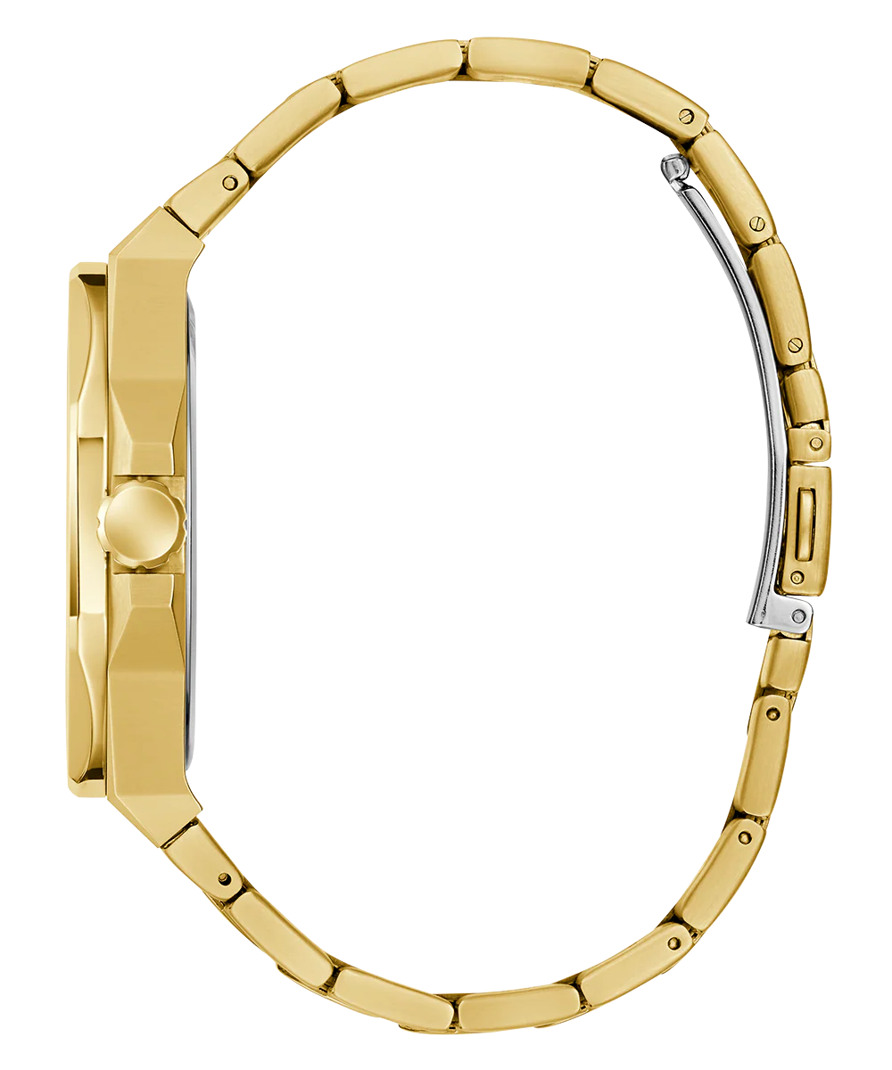 GUESS Mens Gold Tone Analog Watch
