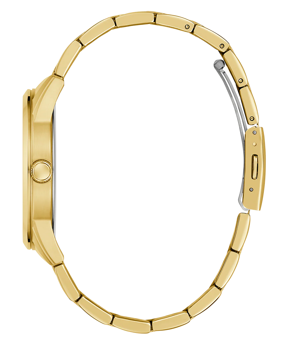 GUESS Mens Gold Tone Analog Watch