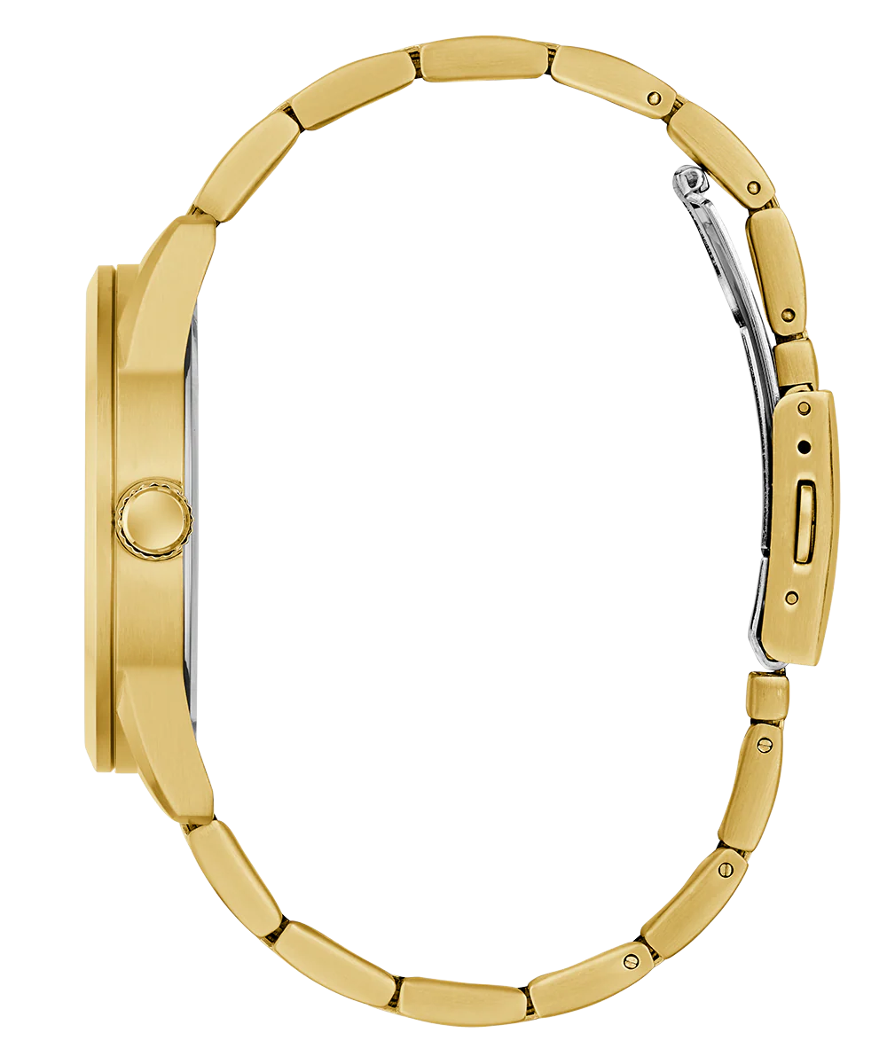 GUESS Mens Gold Tone Analog Watch