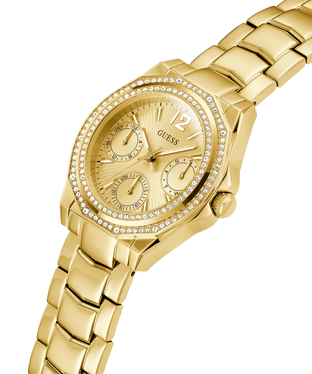 GUESS Ladies Gold Tone Multi-function Watch