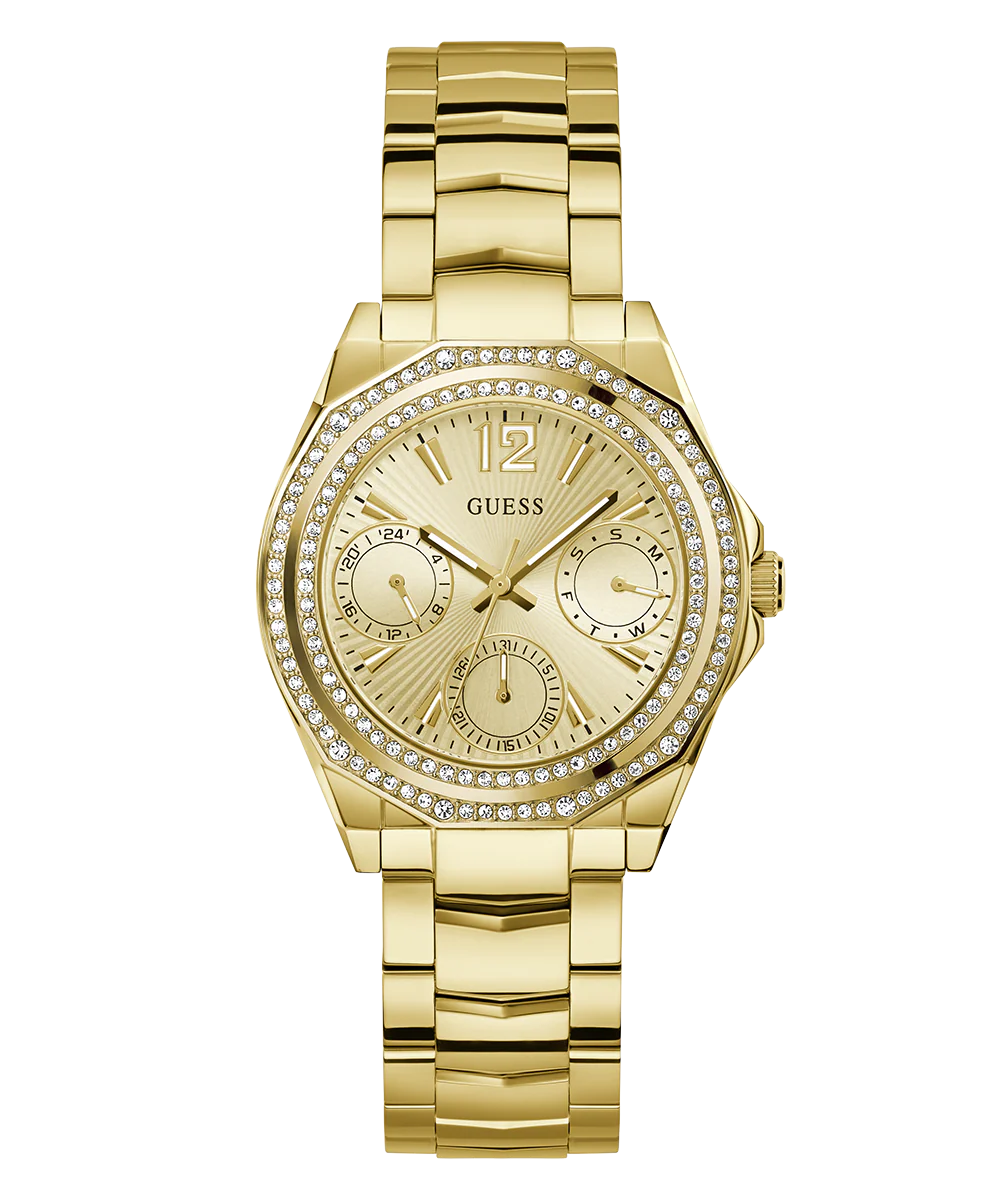GUESS Ladies Gold Tone Multi-function Watch