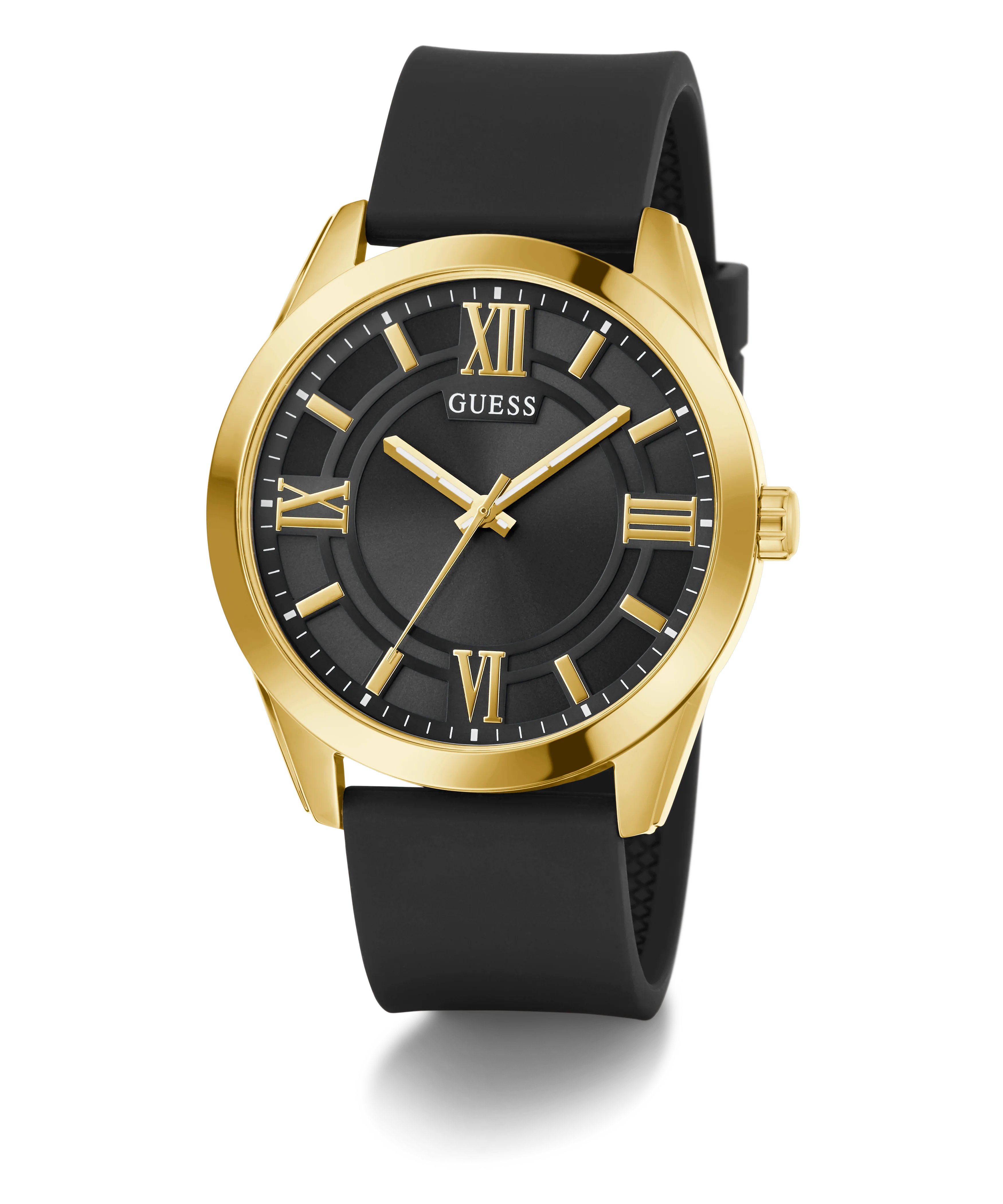 595-guess-mens-black-gold-tone-analog-watch-1.webp GUESS Mens Black Gold Tone Analog Watch
