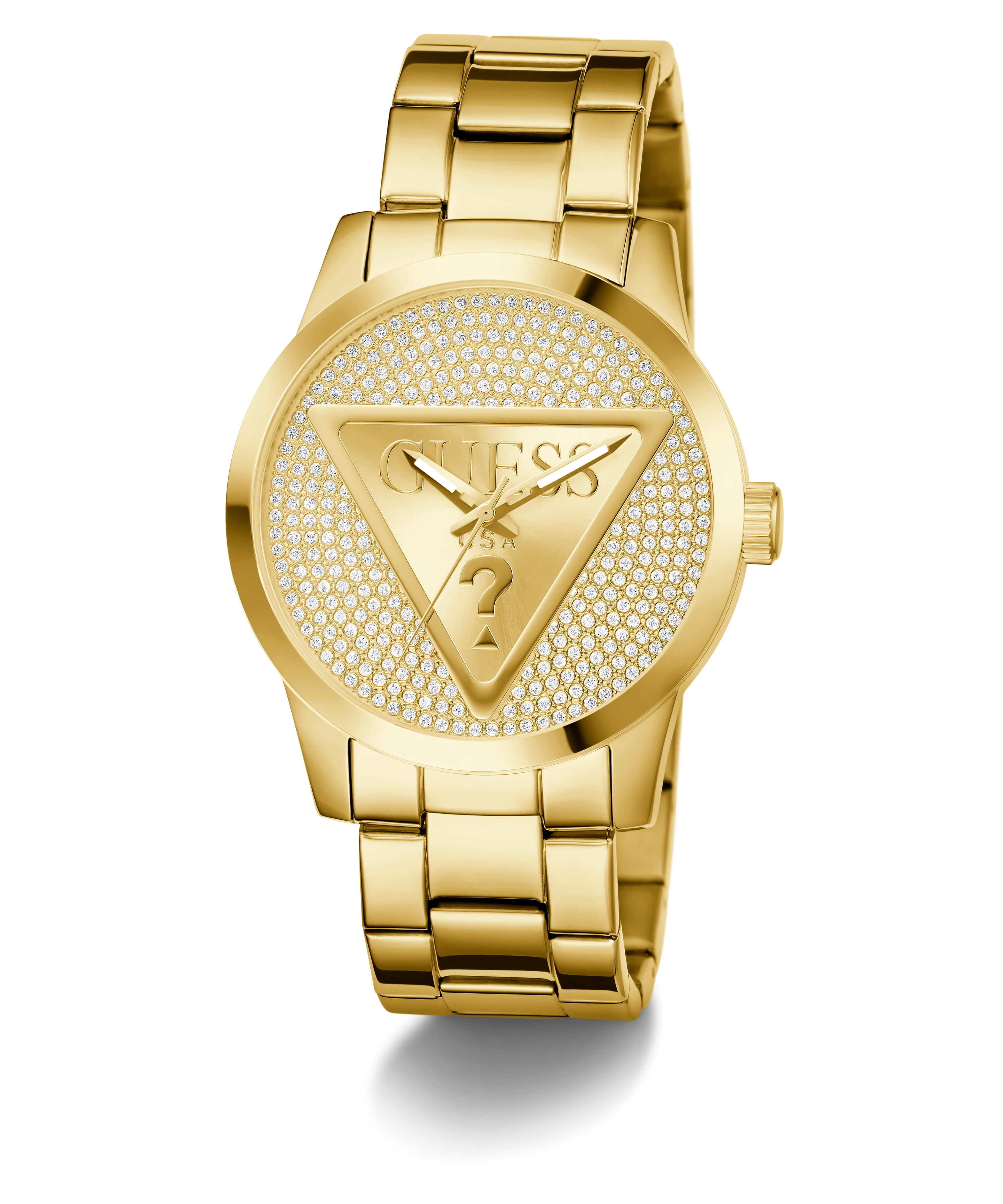 GUESS Mens Gold Tone Analog Watch