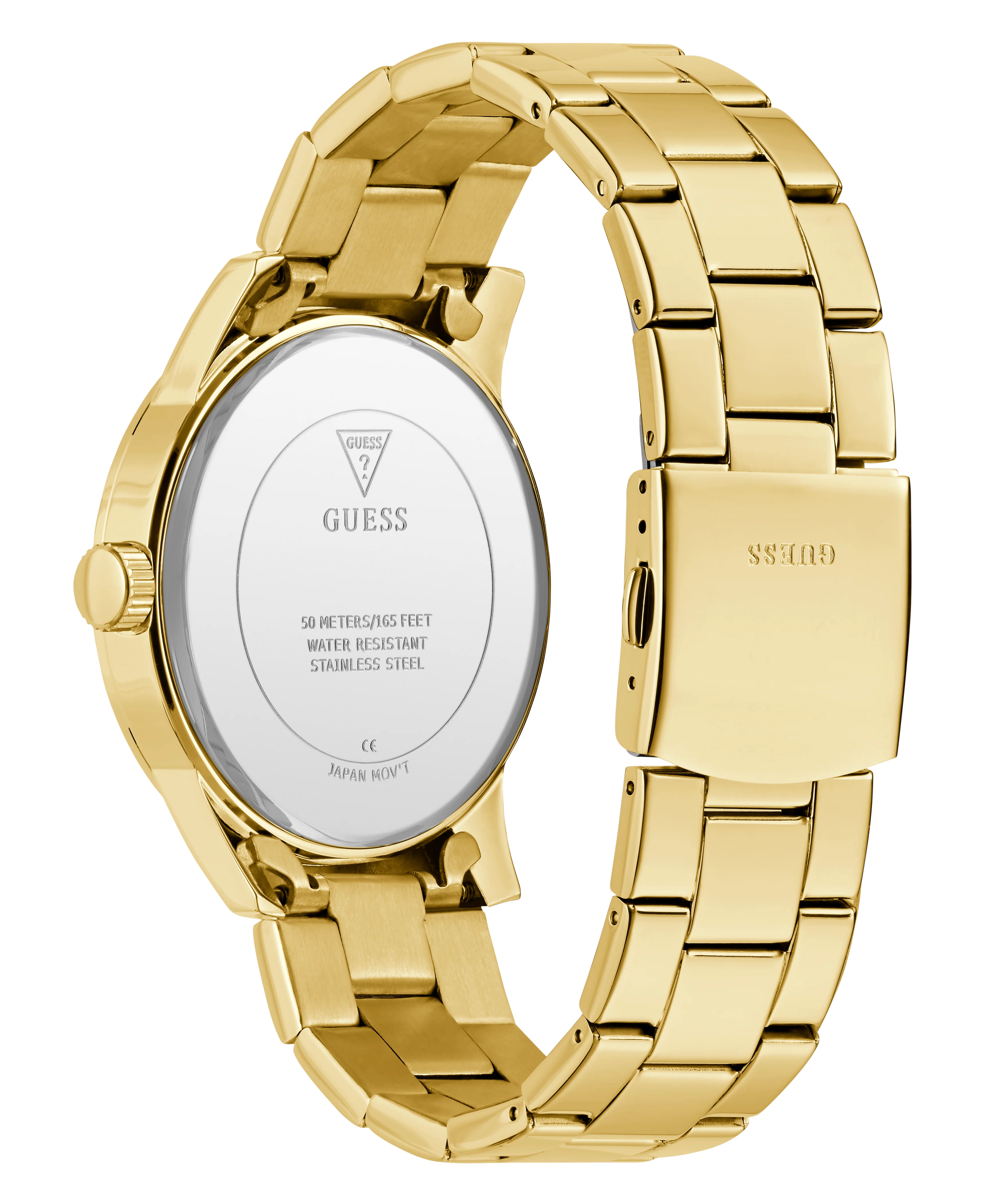 GUESS Mens Gold Tone Analog Watch