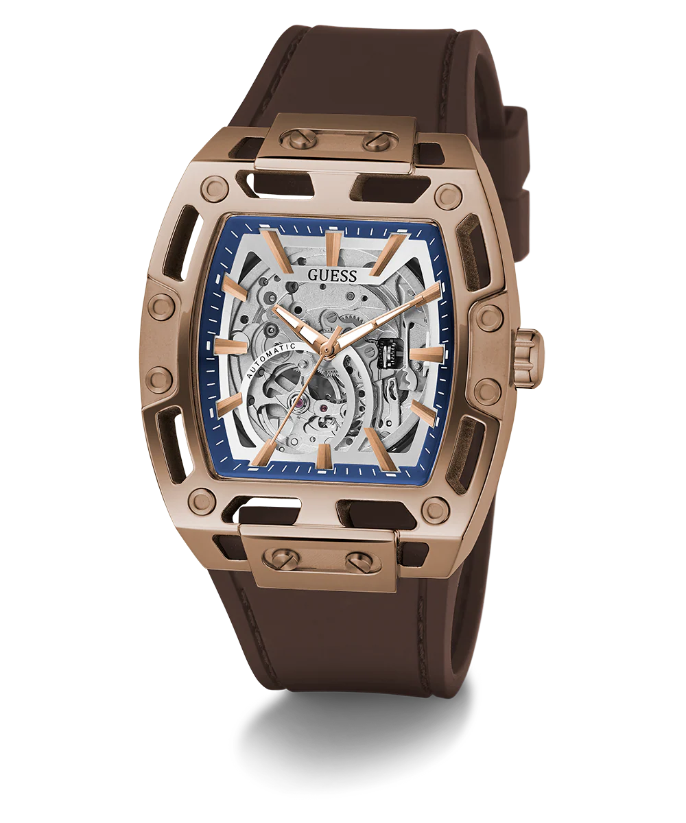 GUESS Mens Brown Coffee Automatic Watch