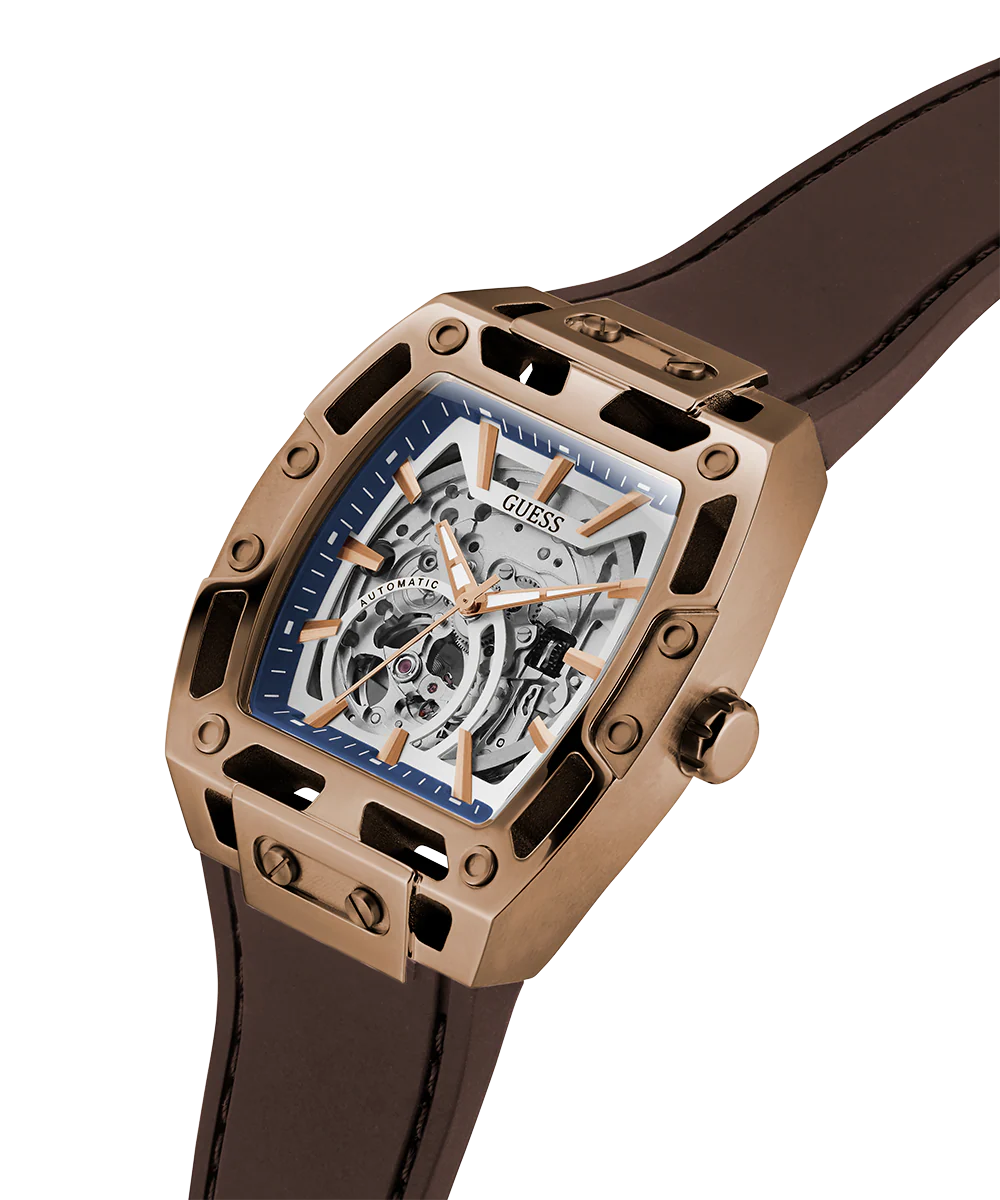 GUESS Mens Brown Coffee Automatic Watch