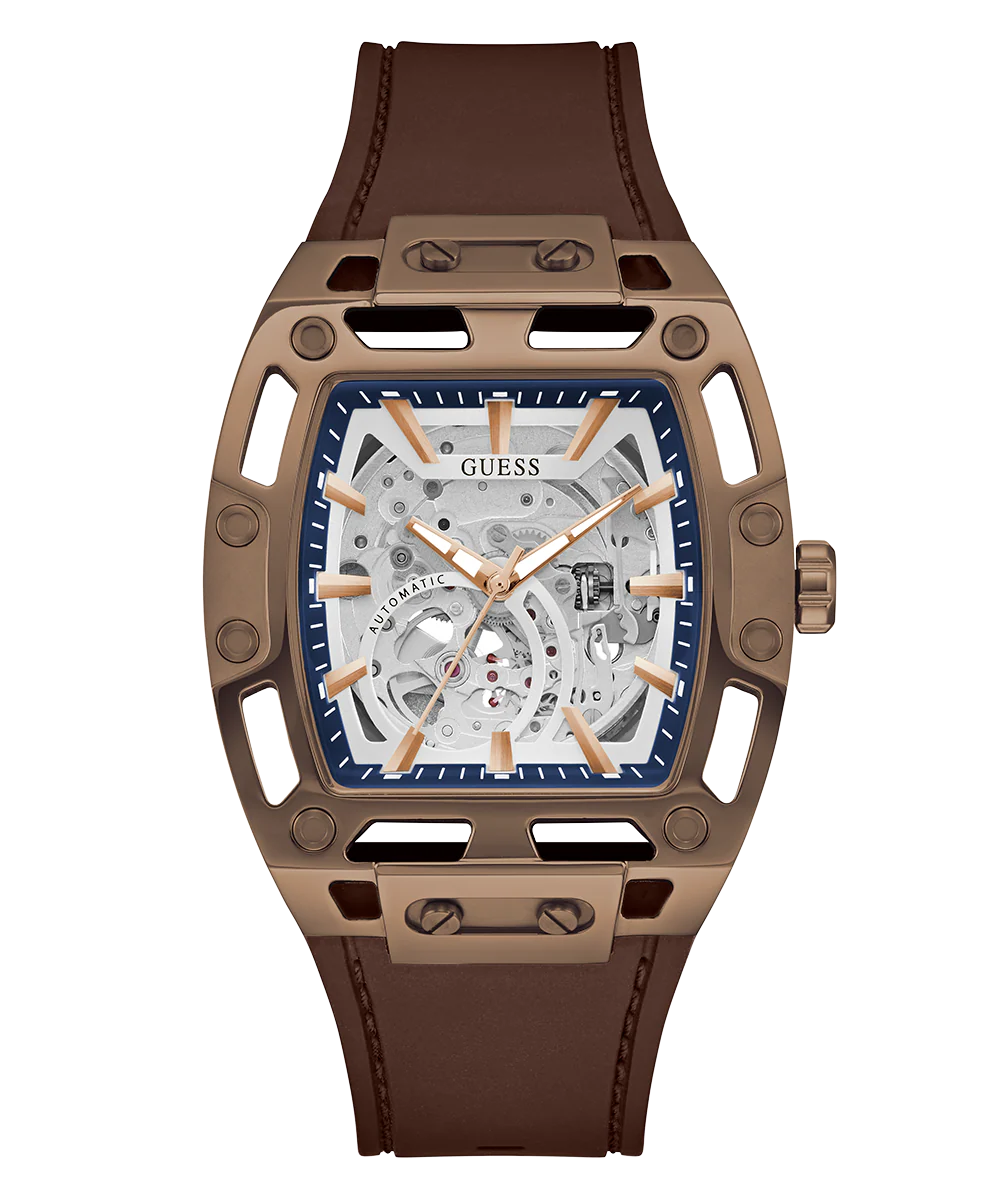 GUESS Mens Brown Coffee Automatic Watch