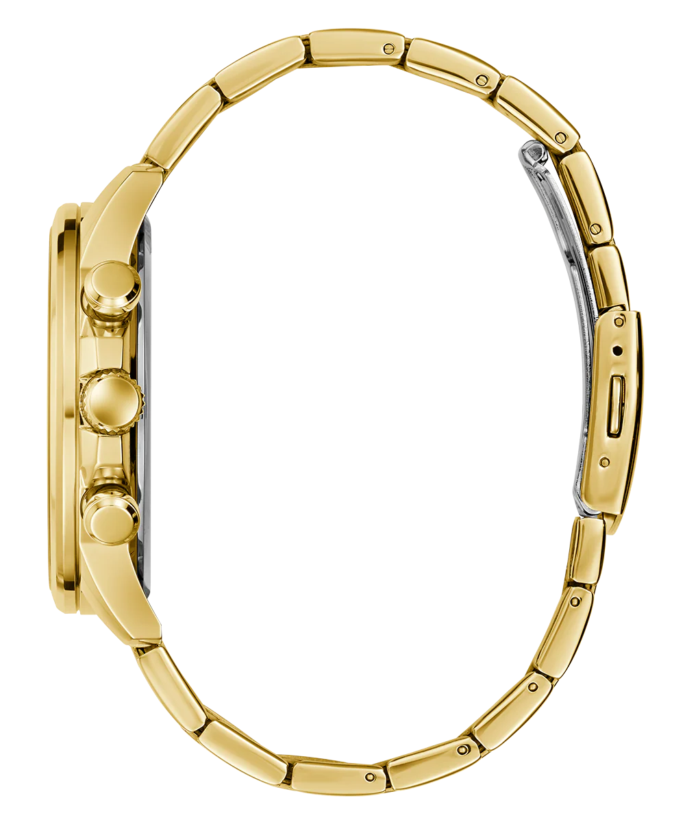 GUESS Mens Gold Tone Multi-function Watch