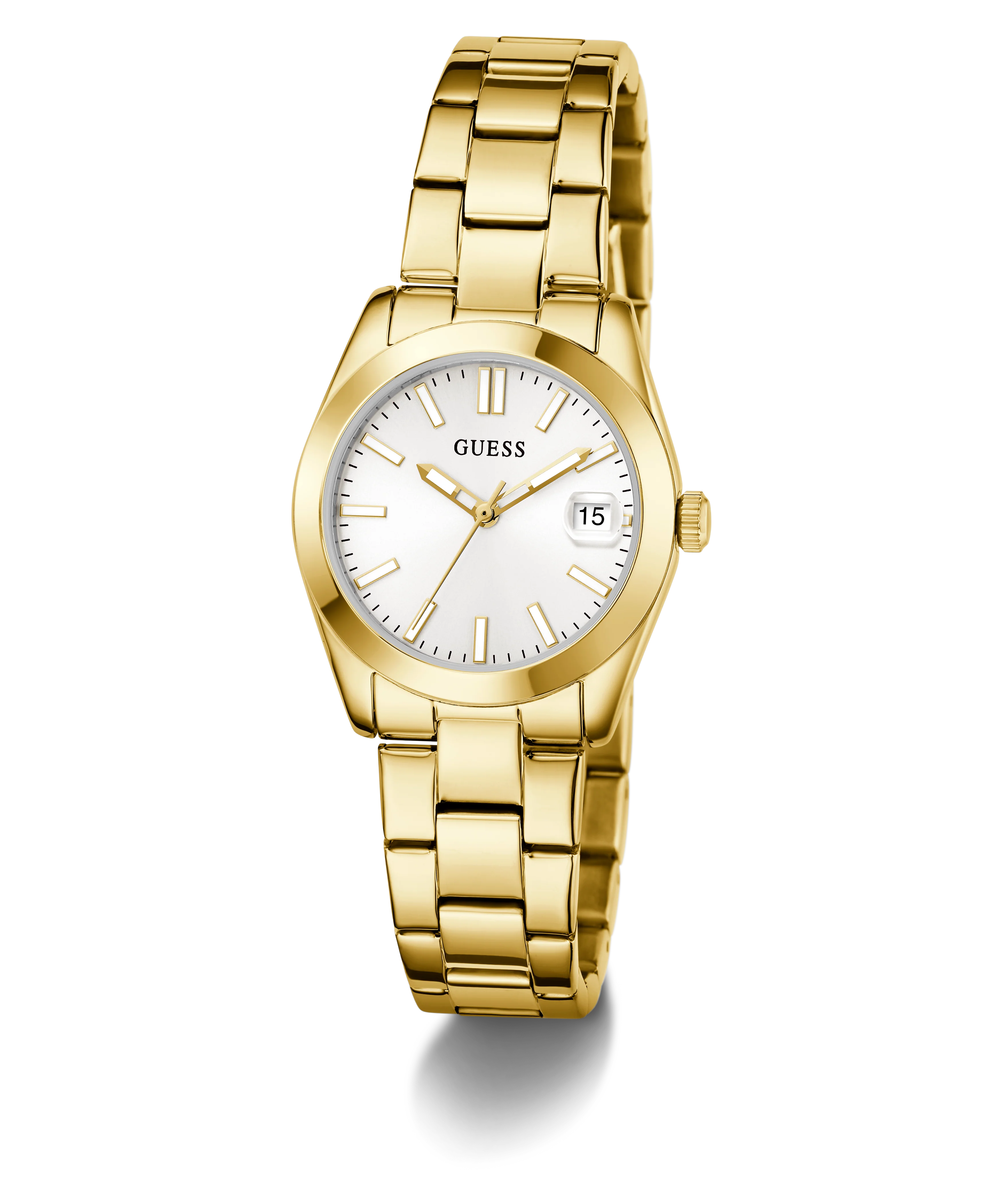 GUESS Ladies Gold Tone Date Watch