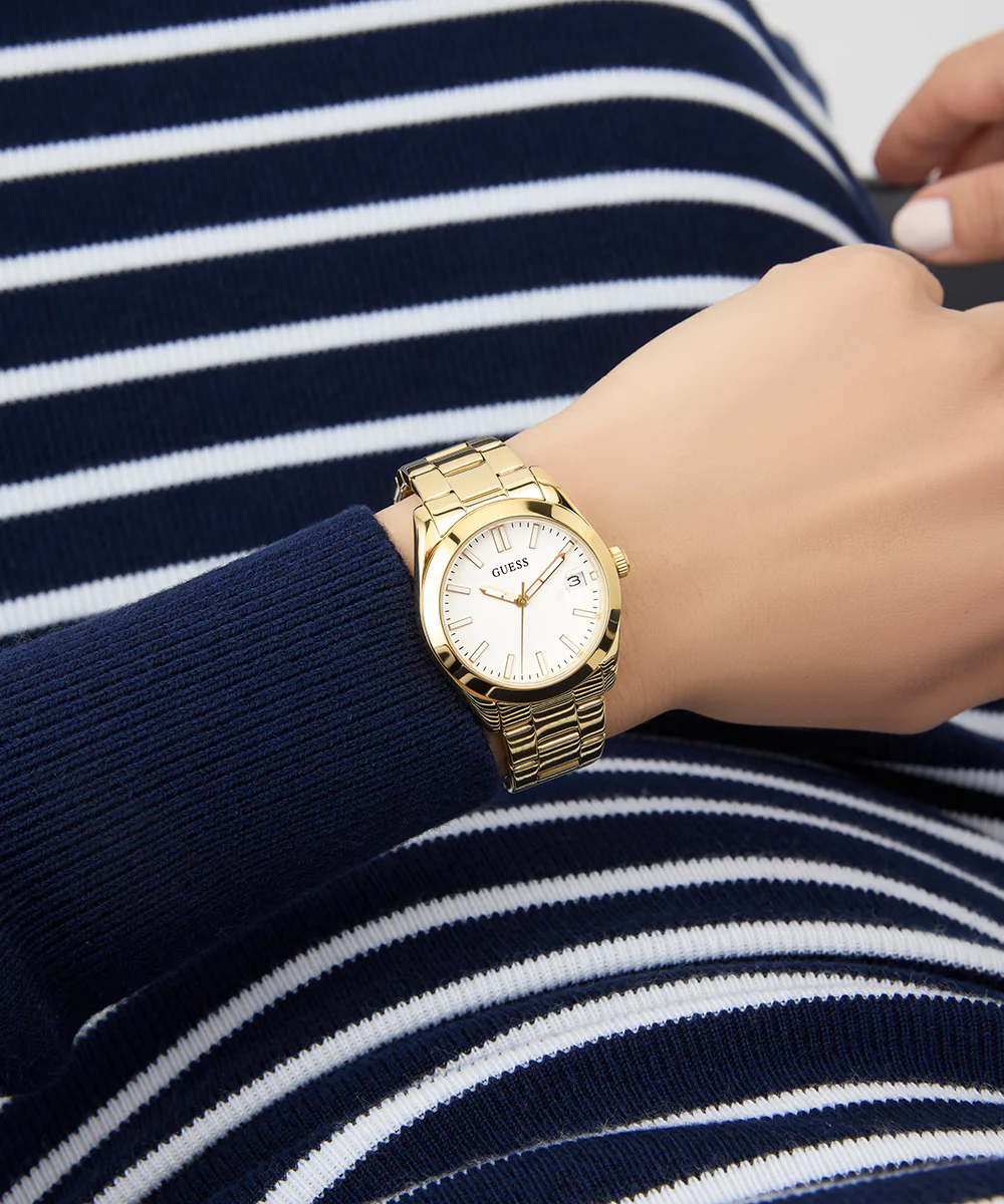 GUESS Ladies Gold Tone Date Watch
