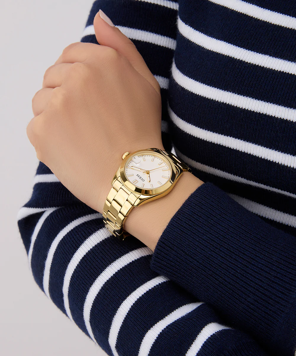 GUESS Ladies Gold Tone Date Watch