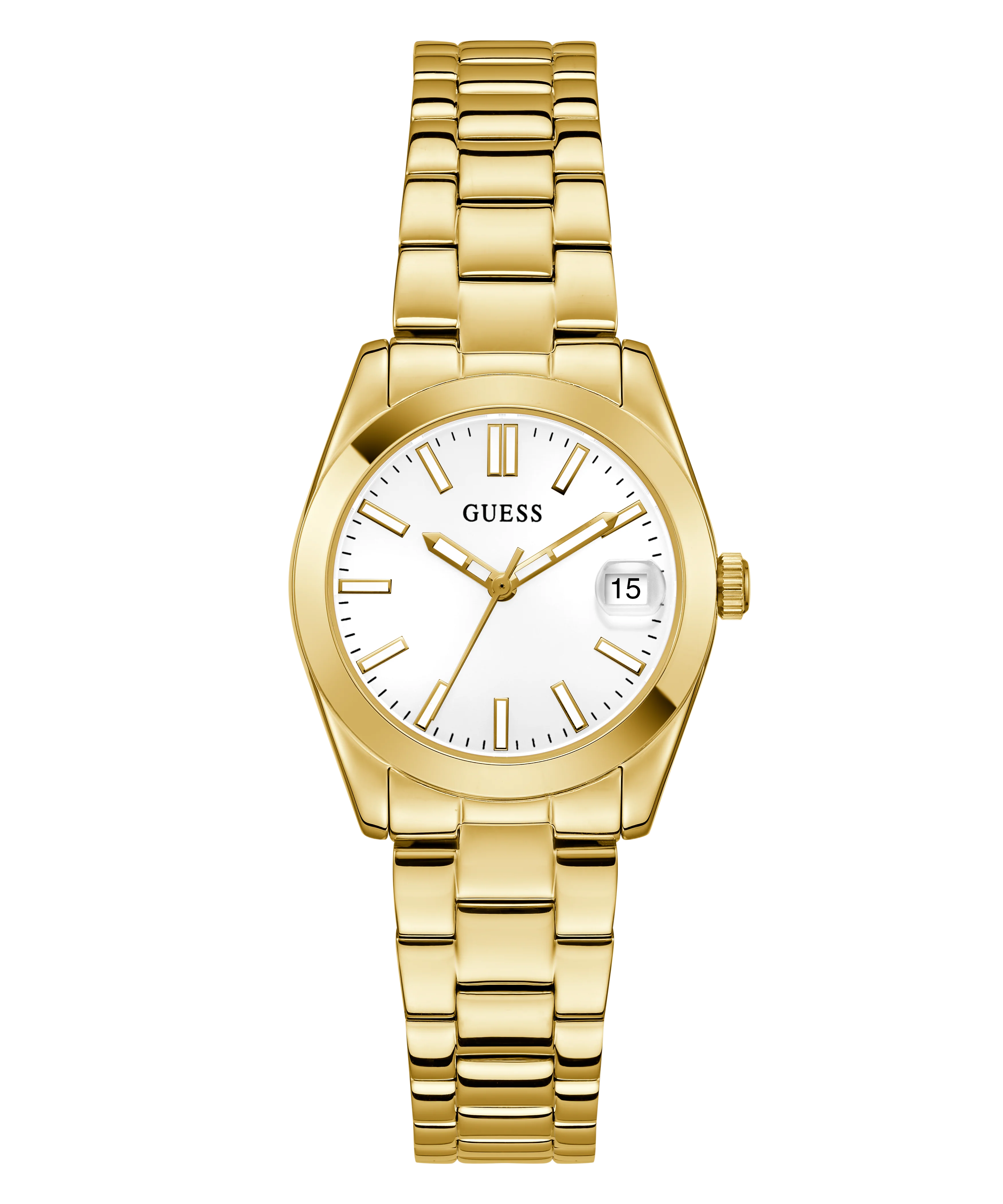 GUESS Ladies Gold Tone Date Watch