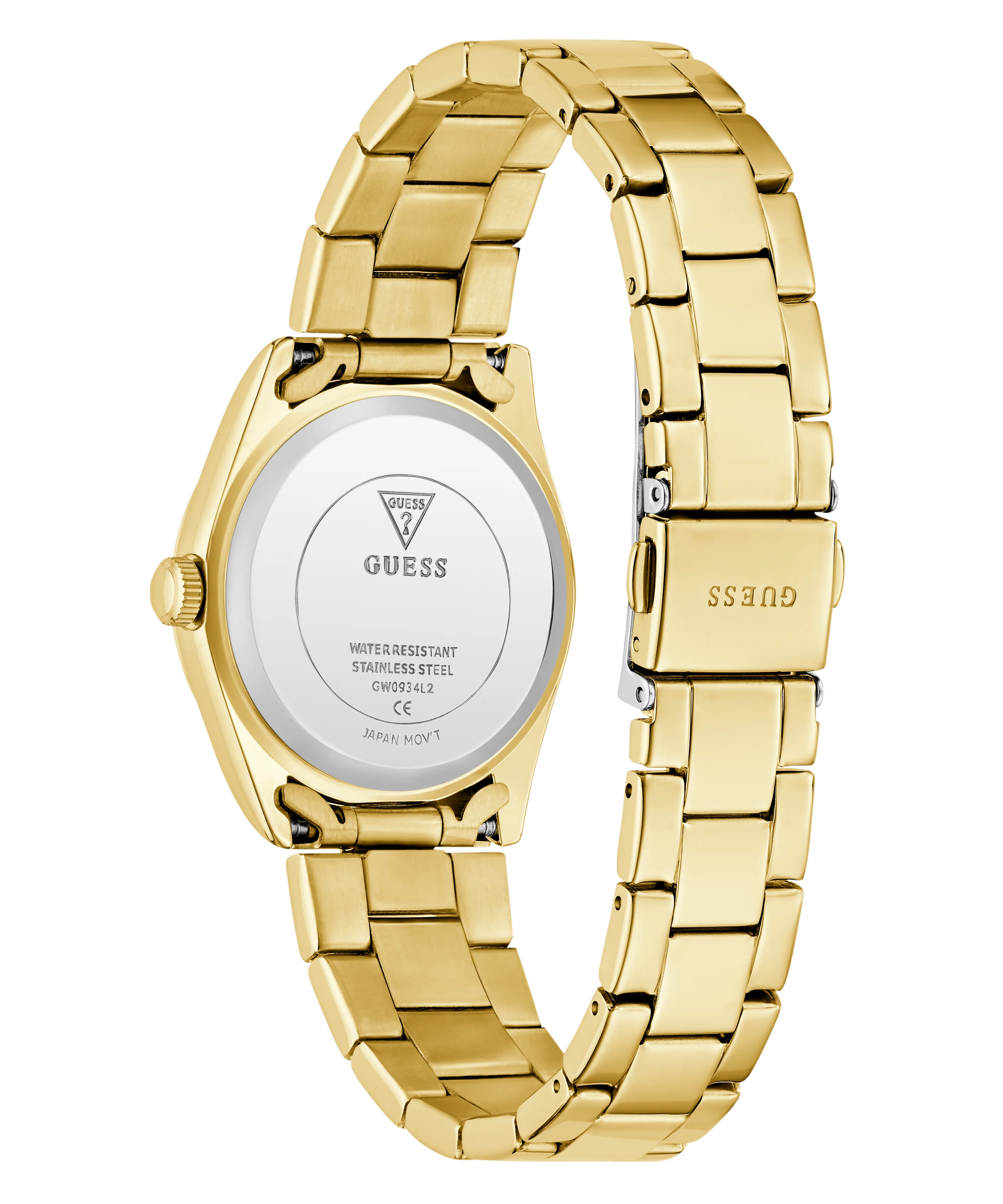 GUESS Ladies Gold Tone Date Watch