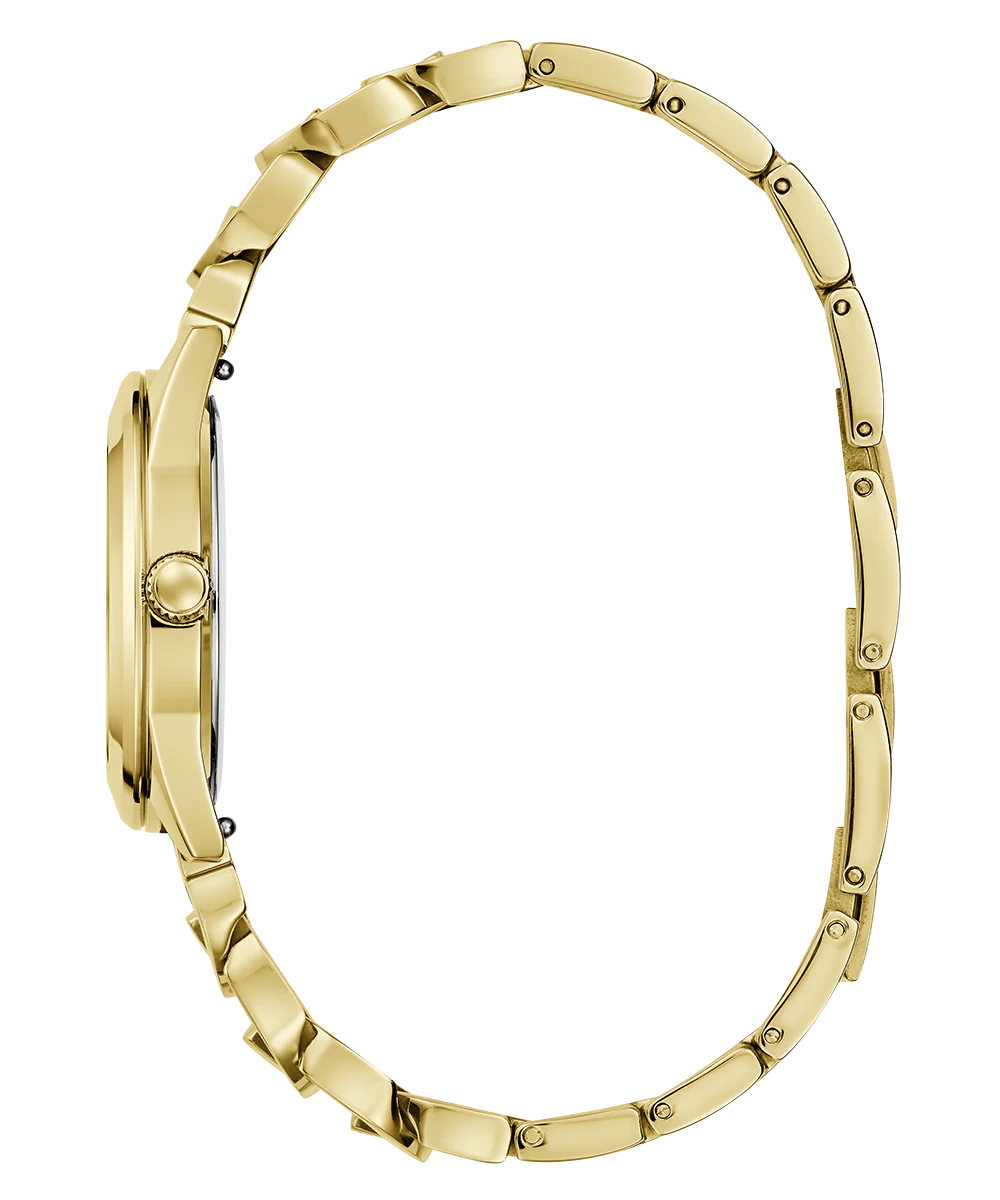GUESS Ladies Gold Tone Analog Watch Gift Set