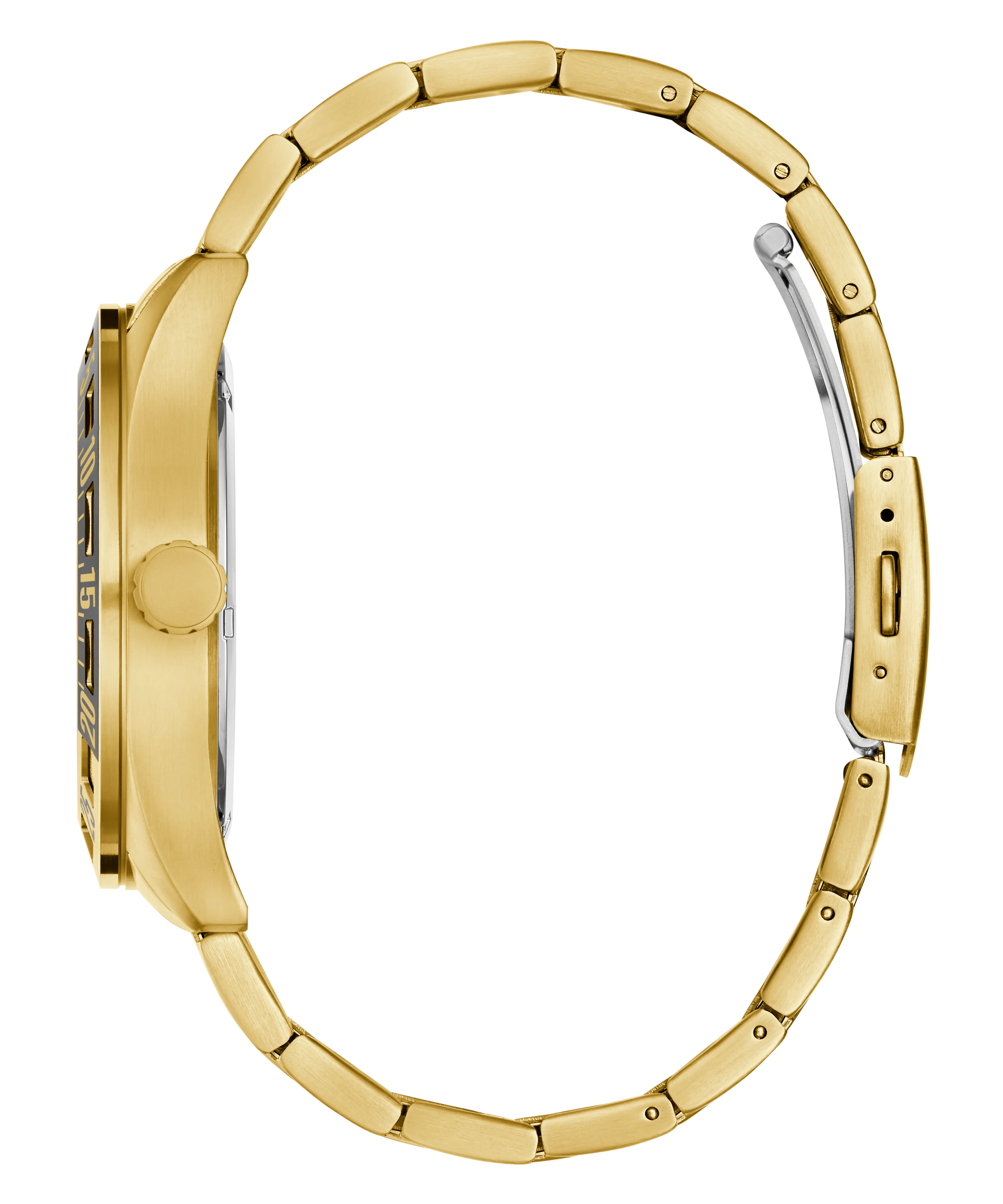 GUESS Mens Gold Tone Multi-function Watch