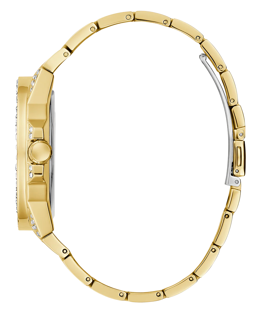 GUESS Mens Gold Tone Multi-function Watch