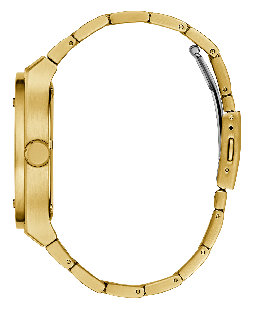 GUESS Mens Gold Tone Multi-function Watch
