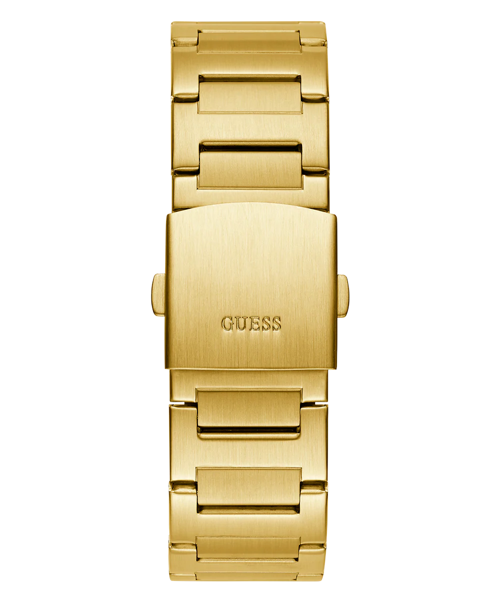 GUESS Mens Gold Tone Multi-function Watch