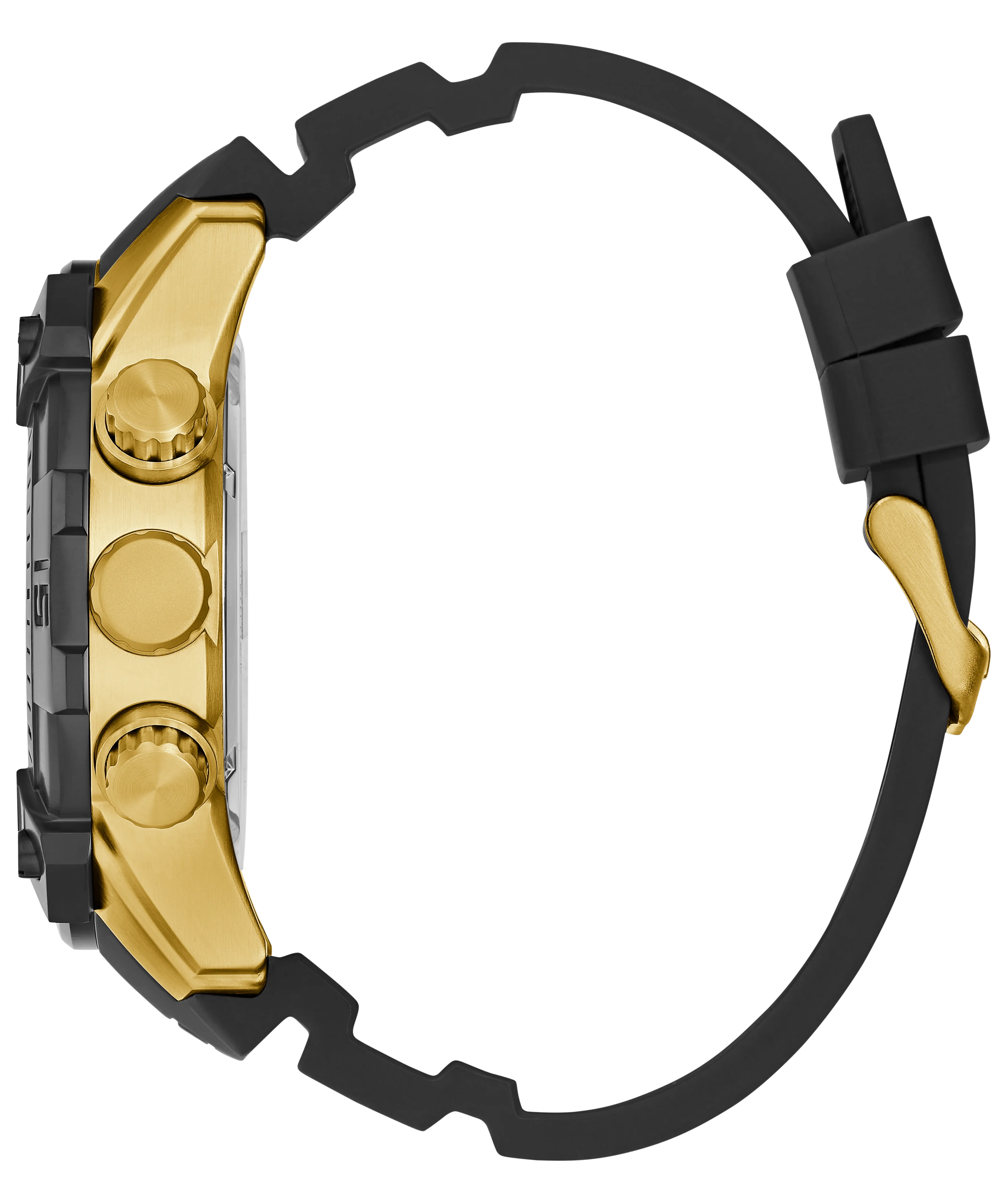 GUESS Mens Black 2-Tone Multi-function Watch