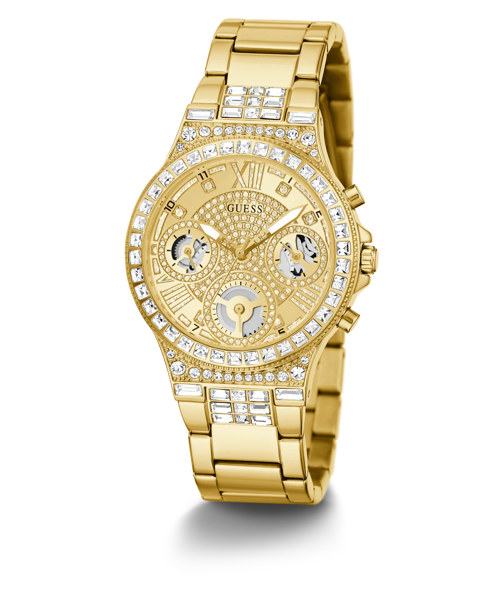 GUESS Ladies Gold Tone Multi-function Watch