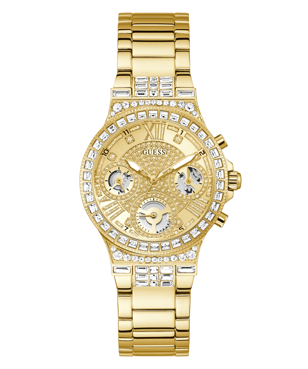 GUESS Ladies Gold Tone Multi-function Watch