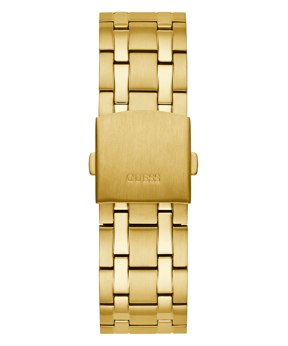 GUESS Mens Gold Tone Multi-function Watch