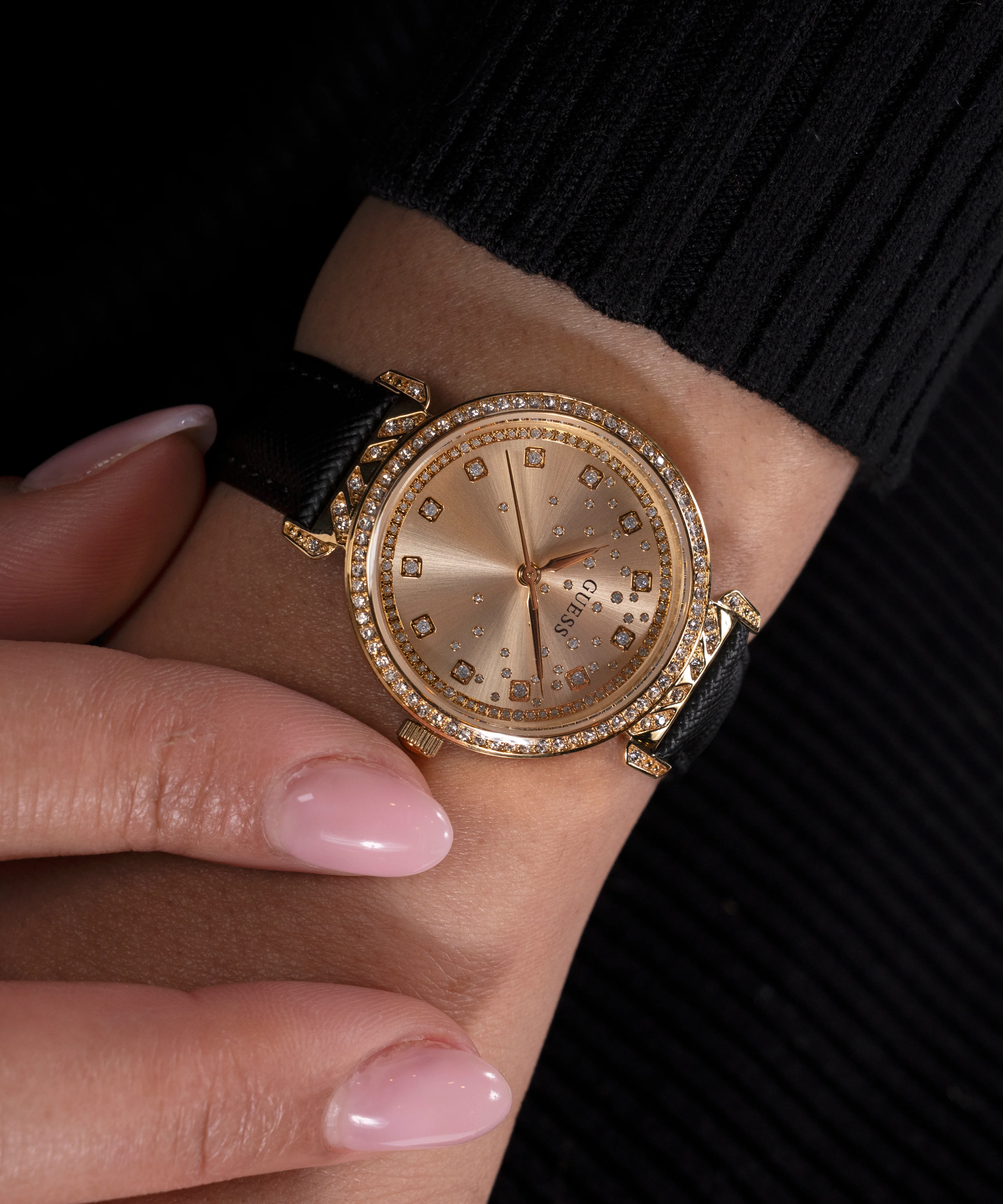 642-guess-ladies-black-gold-tone-analog-watch-3.webp GUESS Ladies Black Gold Tone Analog Watch