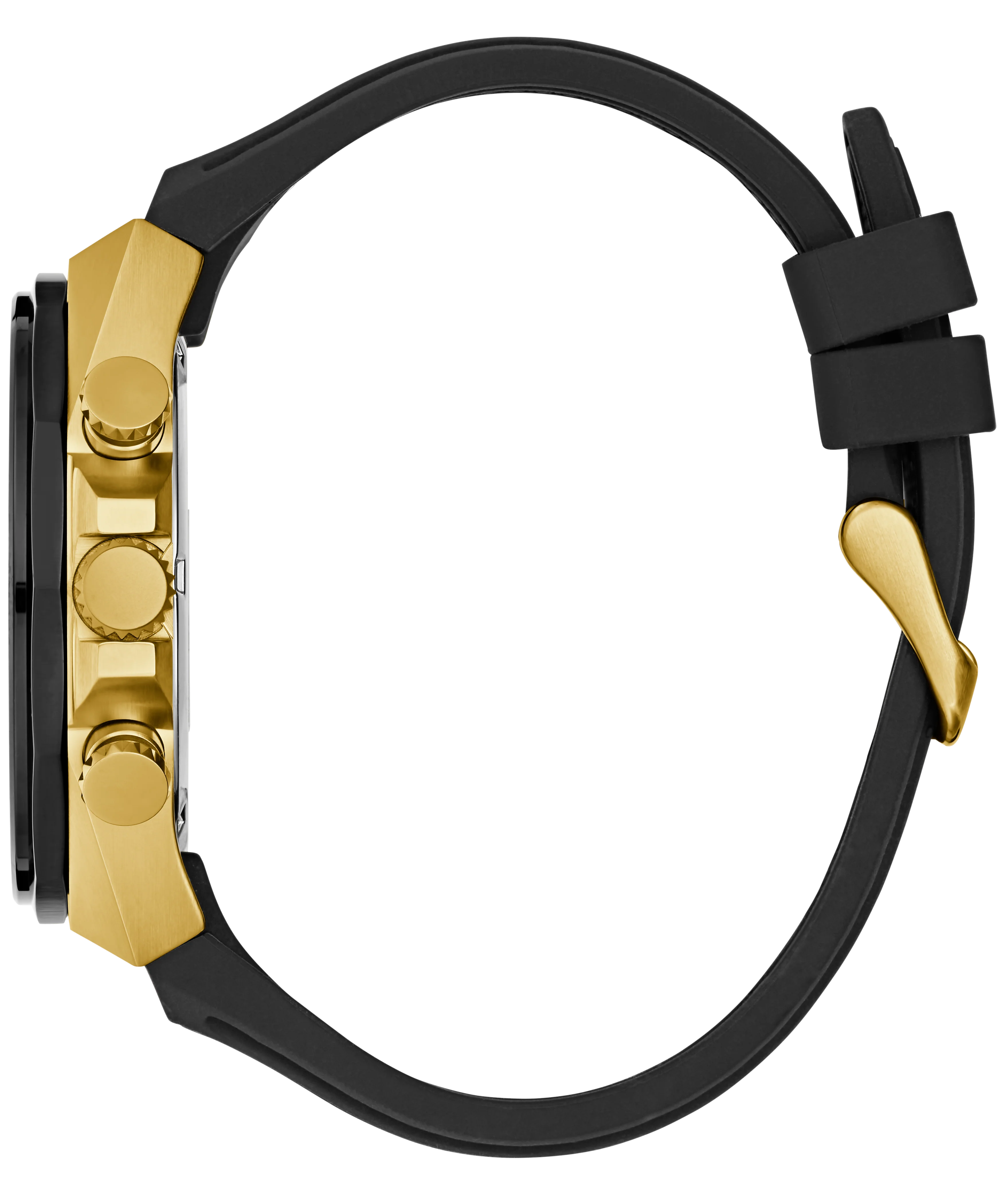 GUESS Mens Black 2-Tone Multi-function Watch