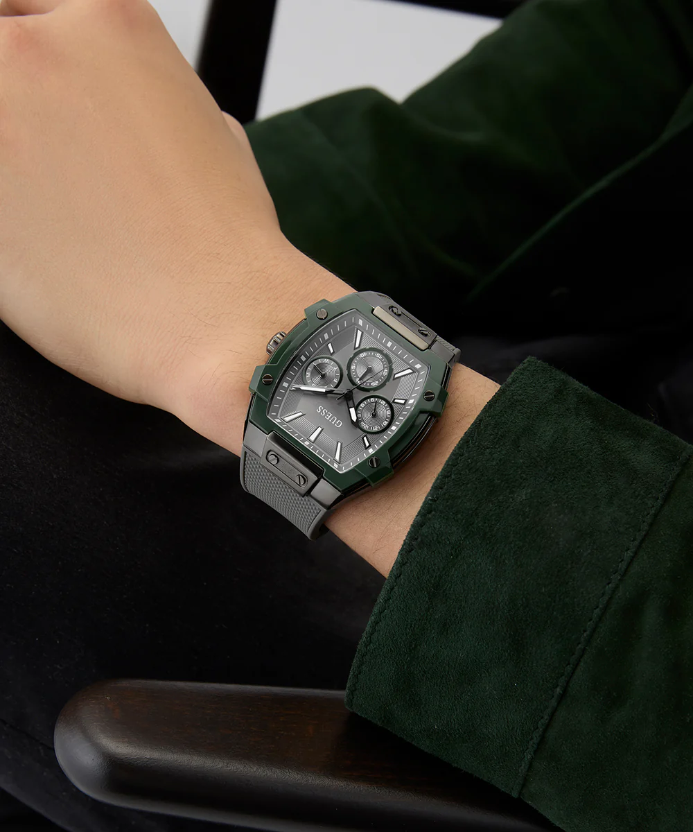 GUESS Mens Grey Gunmetal Multi-function Watch