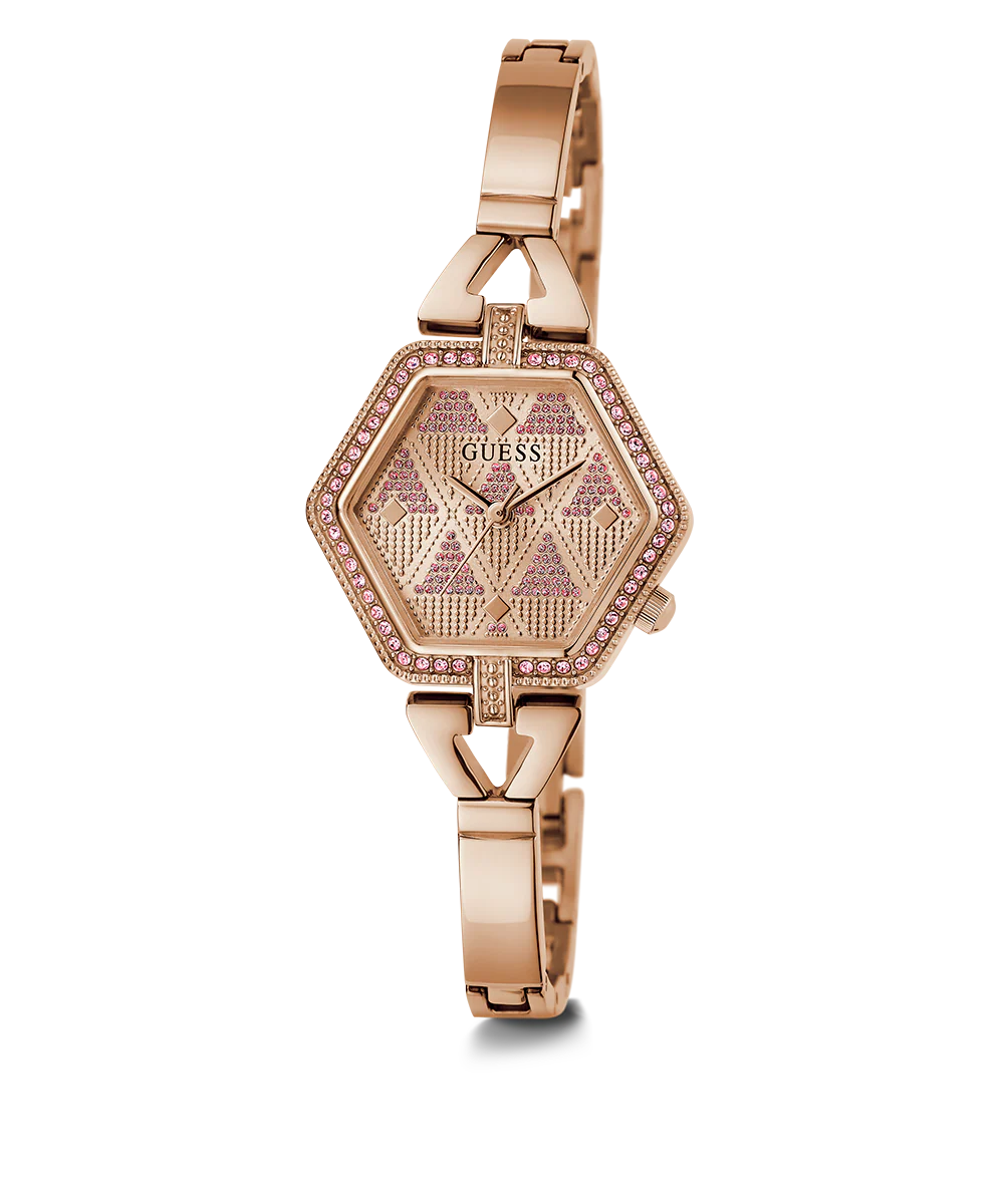 GUESS Ladies Rose Gold Tone Analog Watch