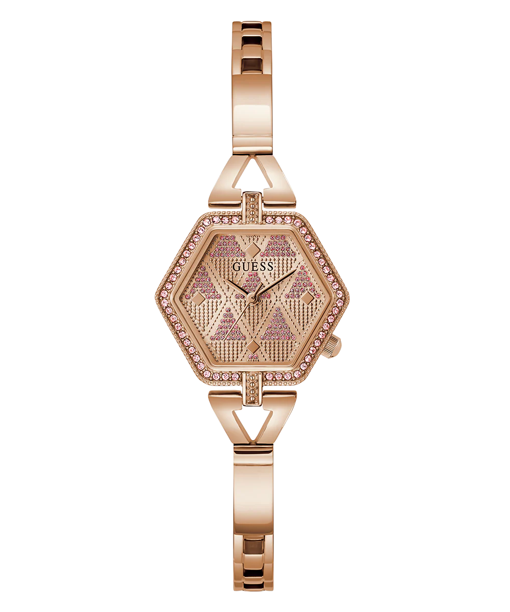 GUESS Ladies Rose Gold Tone Analog Watch