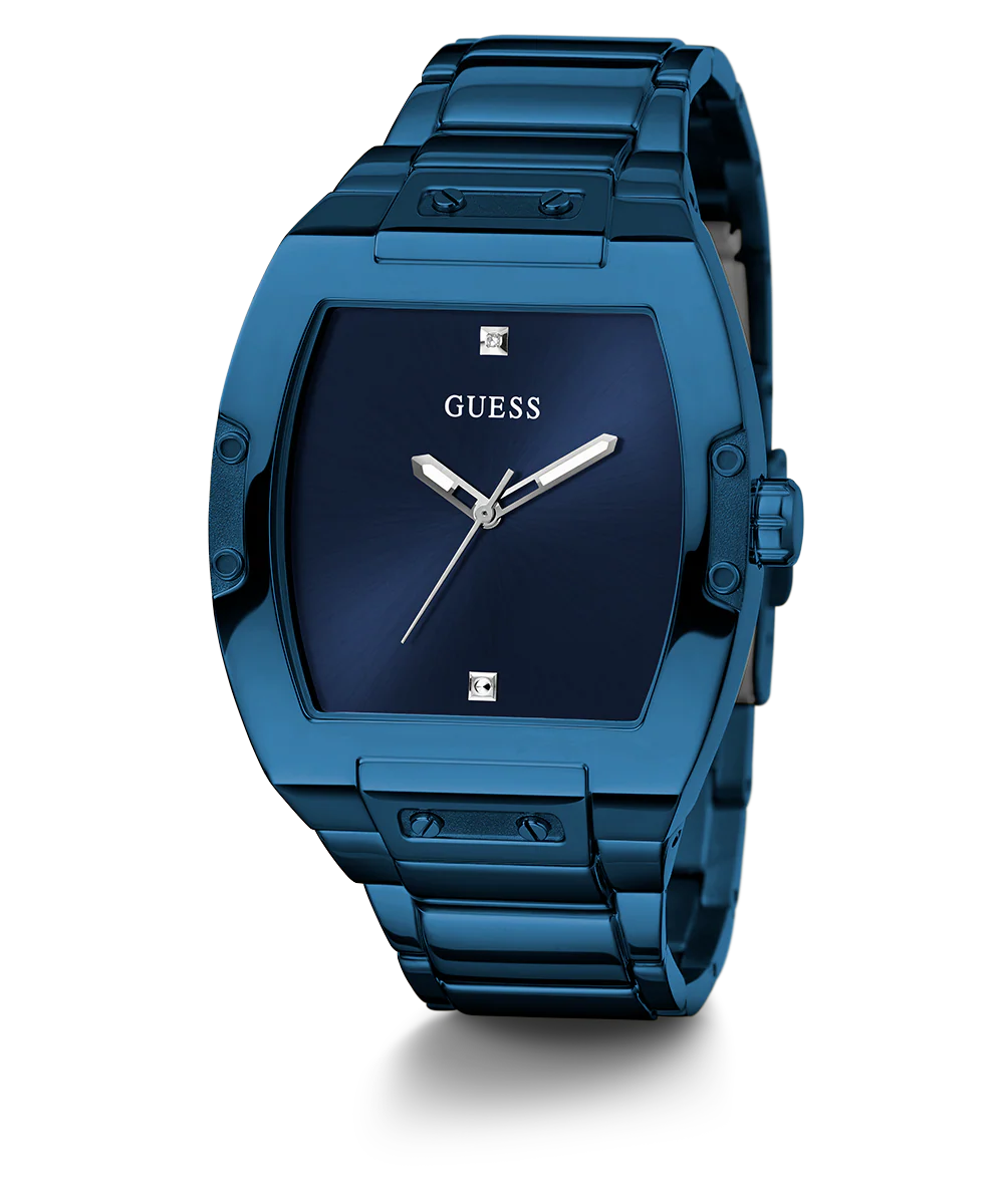 GUESS Mens Blue Analog Watch