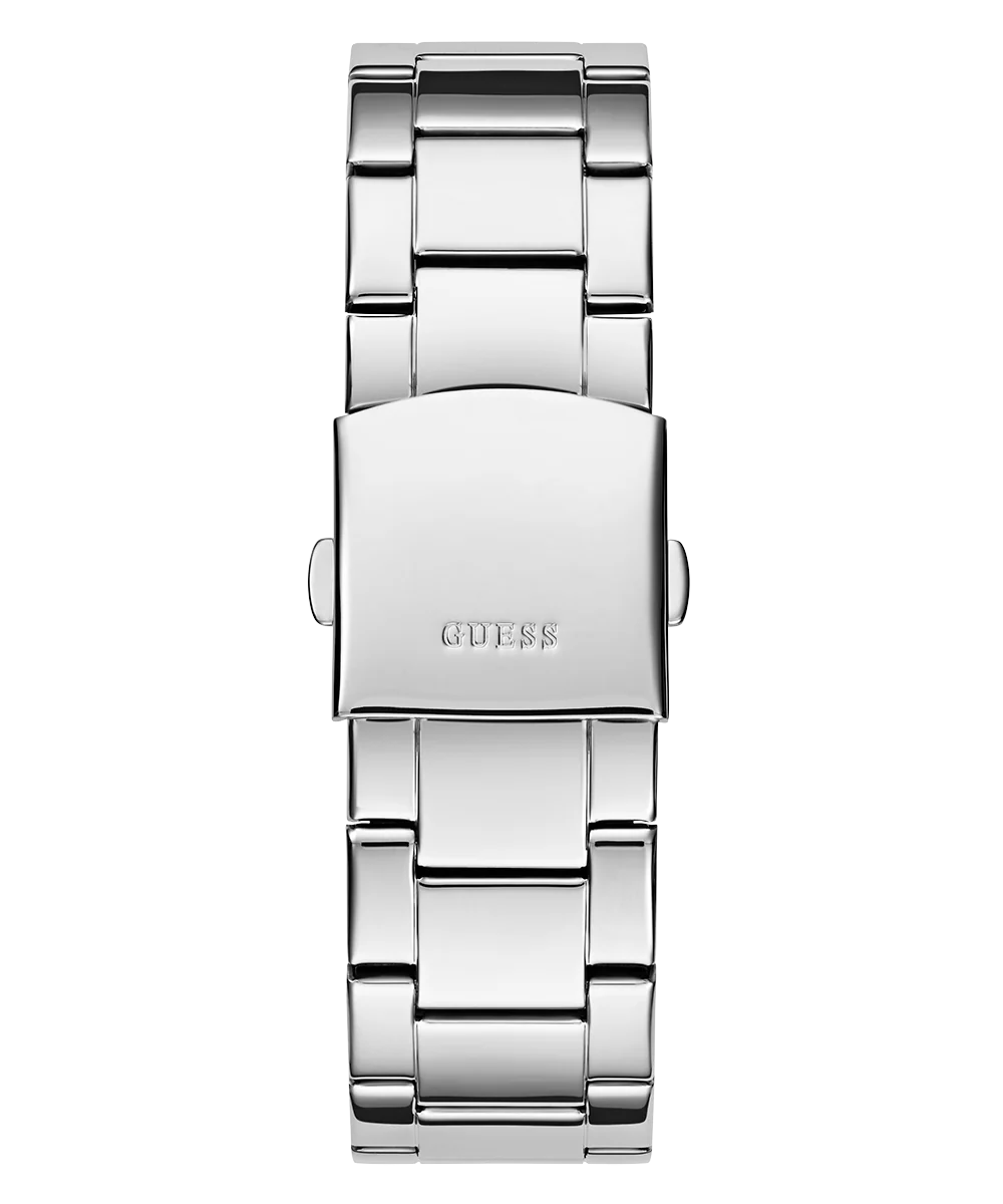 GUESS Mens Silver Tone Multi-function Watch