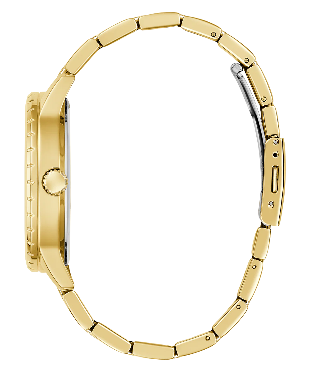 GUESS Mens Gold Tone Analog Watch