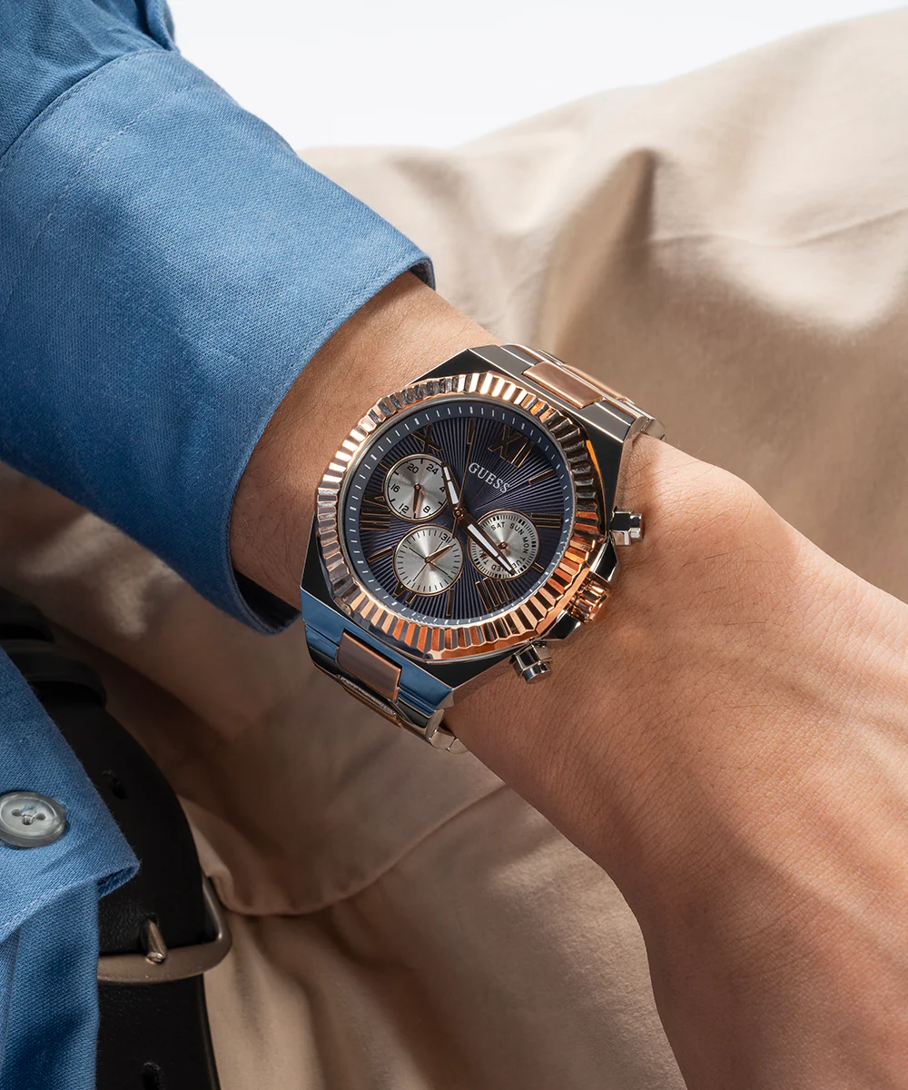 GUESS Equity Mens 2-Tone Multi-function Watch
