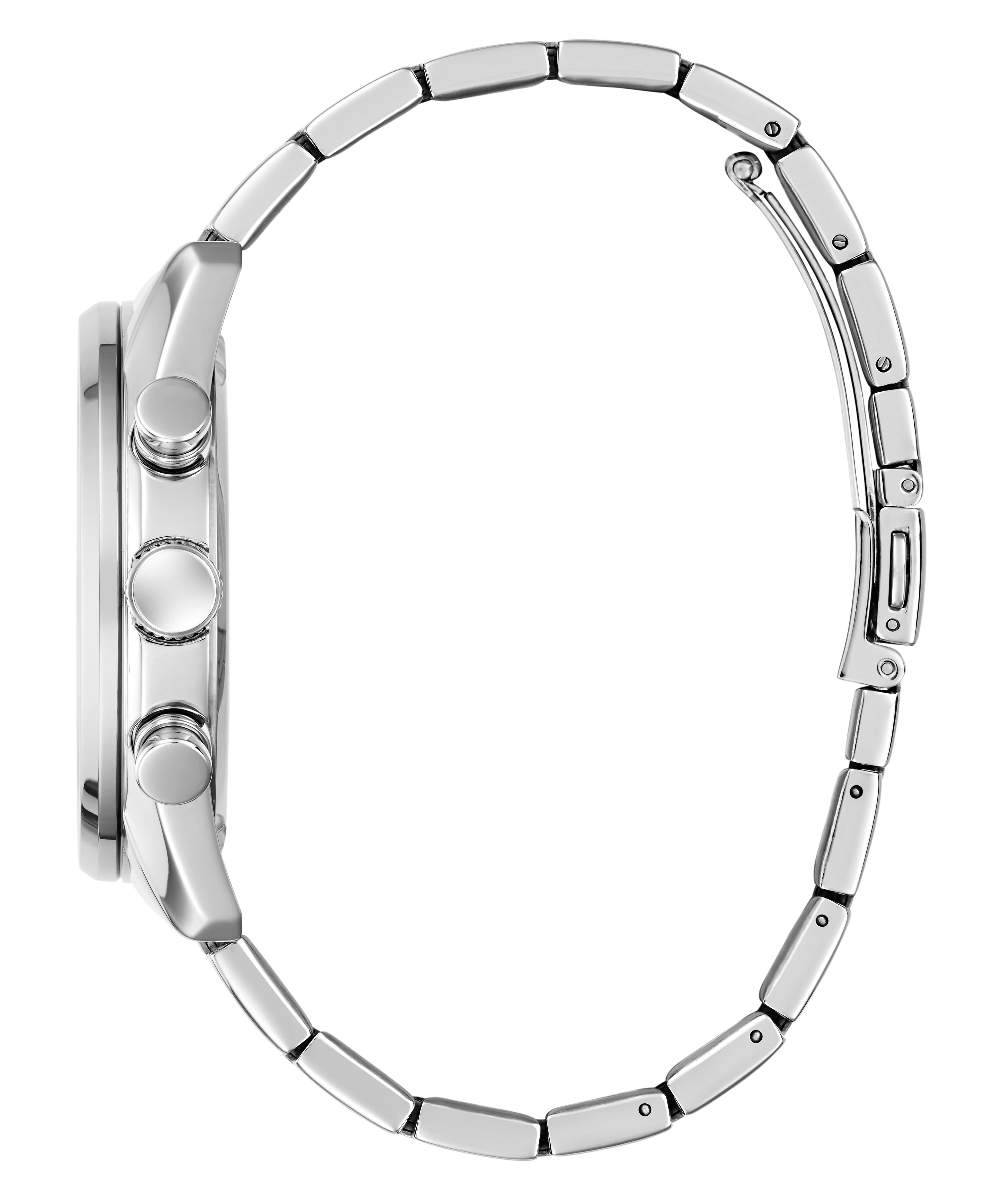 GUESS Mens Silver Tone Multi-function Watch