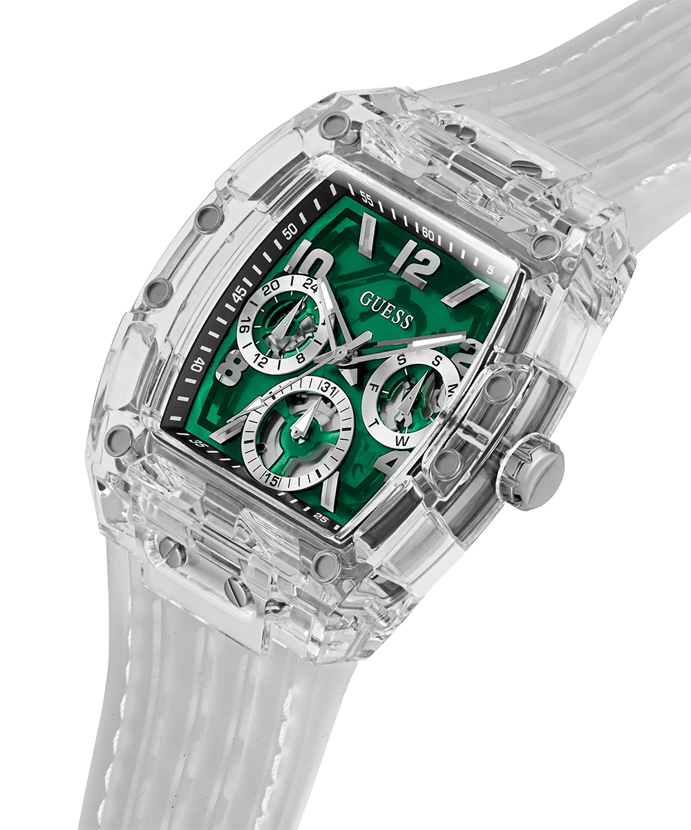 GUESS Mens Clear Multi-function Watch