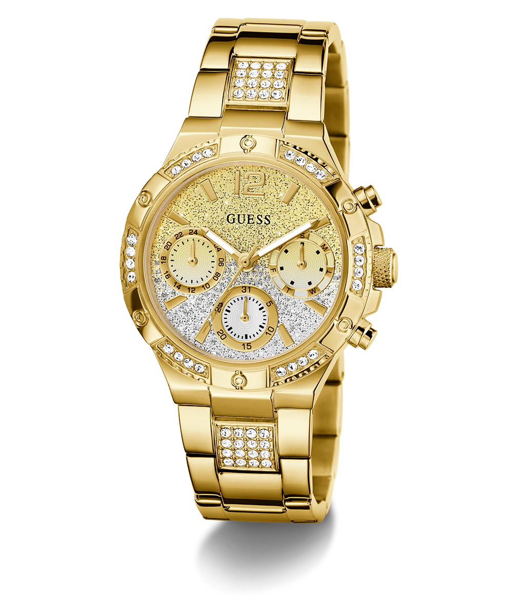 GUESS Ladies Gold Tone Multi-function Watch